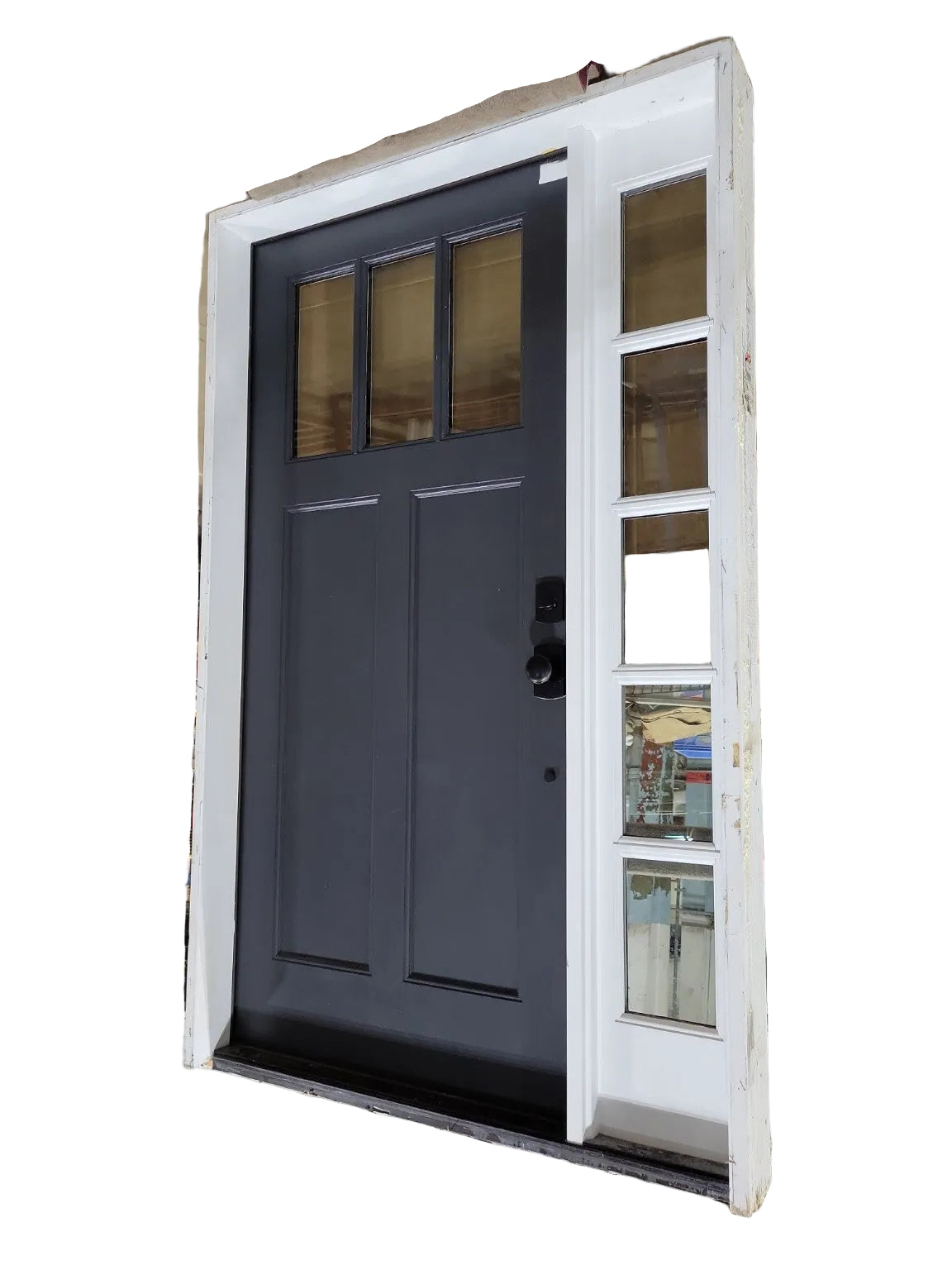 Modern Craftsman Exterior Door with Sidelight – Prehung Unit