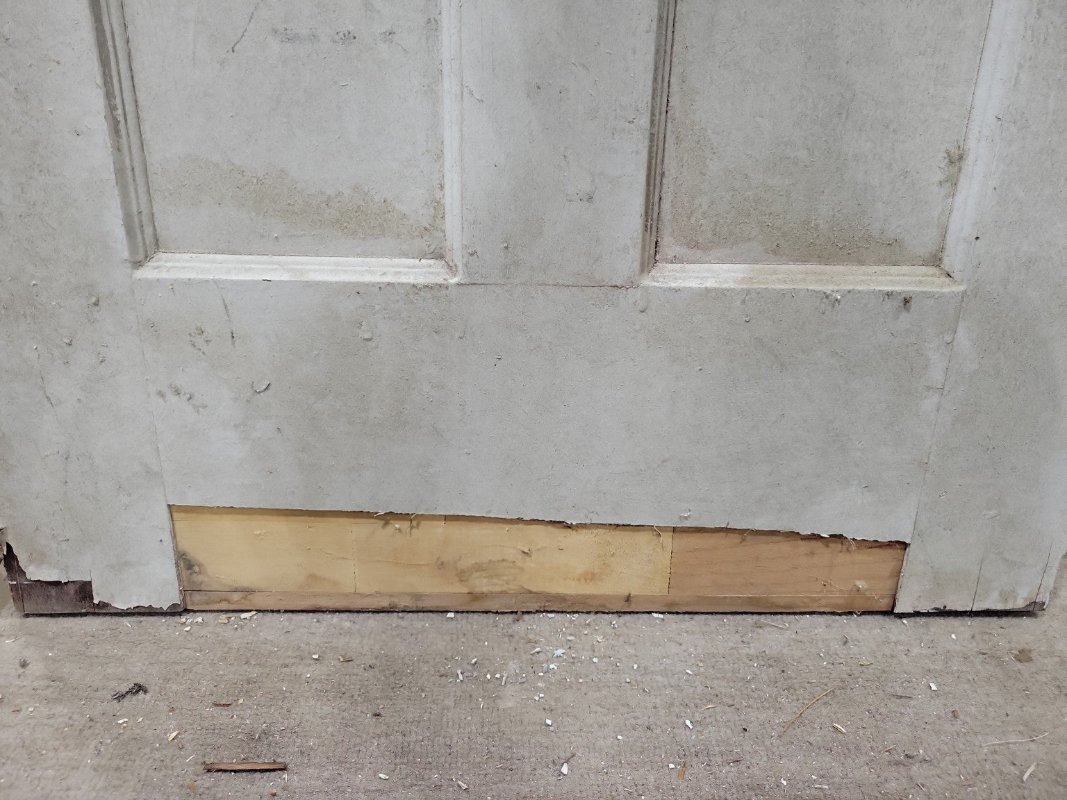 Vintage 2-Panel Wood Interior Door – Painted White