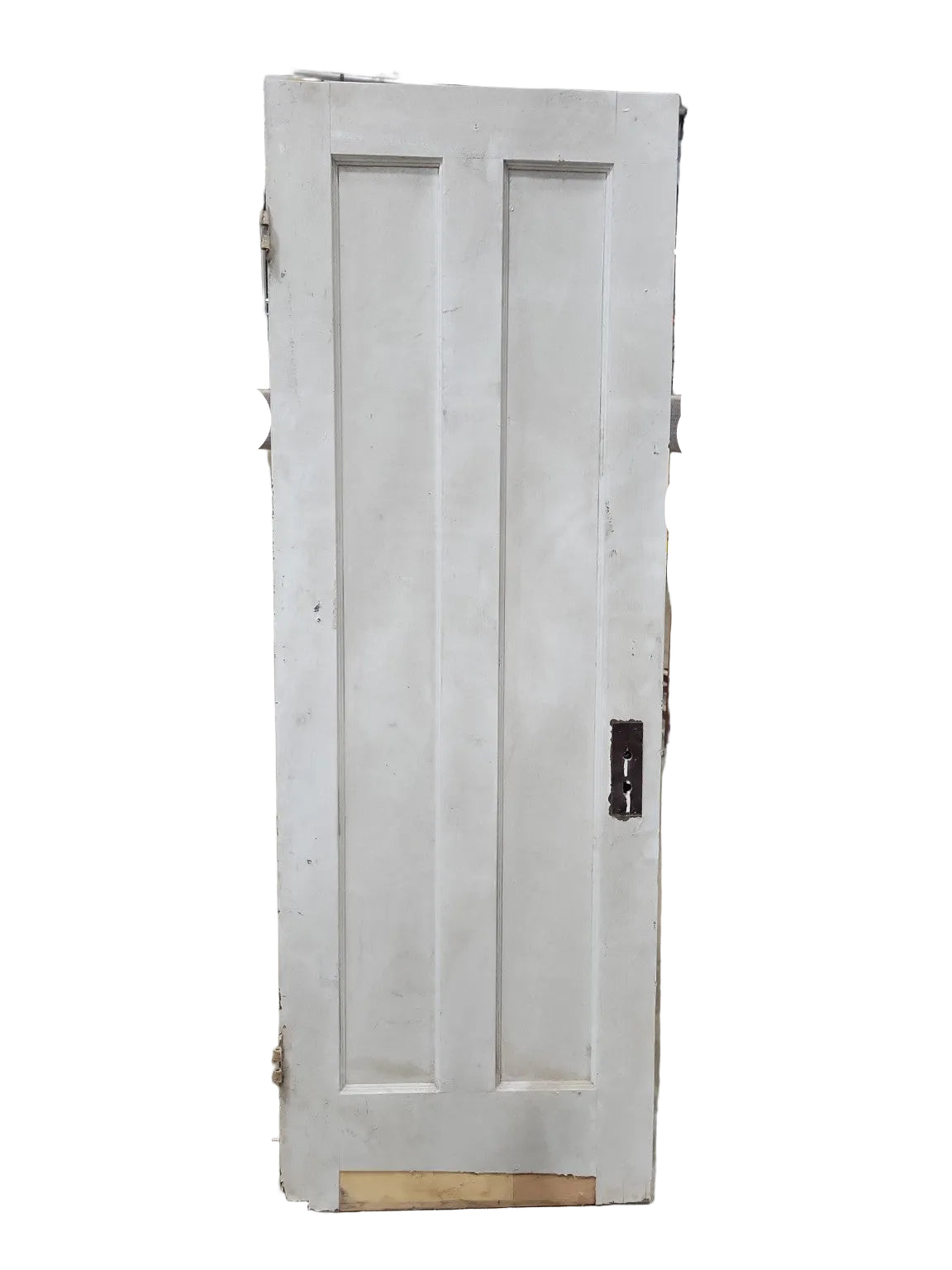 Vintage 2-Panel Wood Interior Door – Painted White