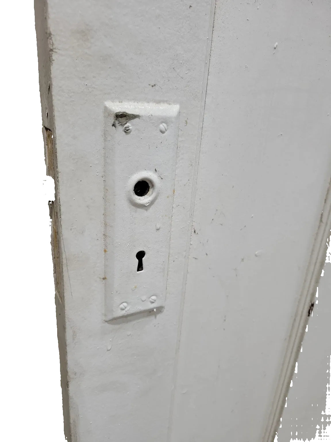 Vintage 2-Panel Wood Interior Door – Painted White