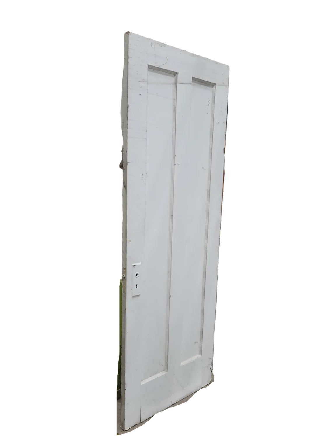 Vintage 2-Panel Wood Interior Door – Painted White