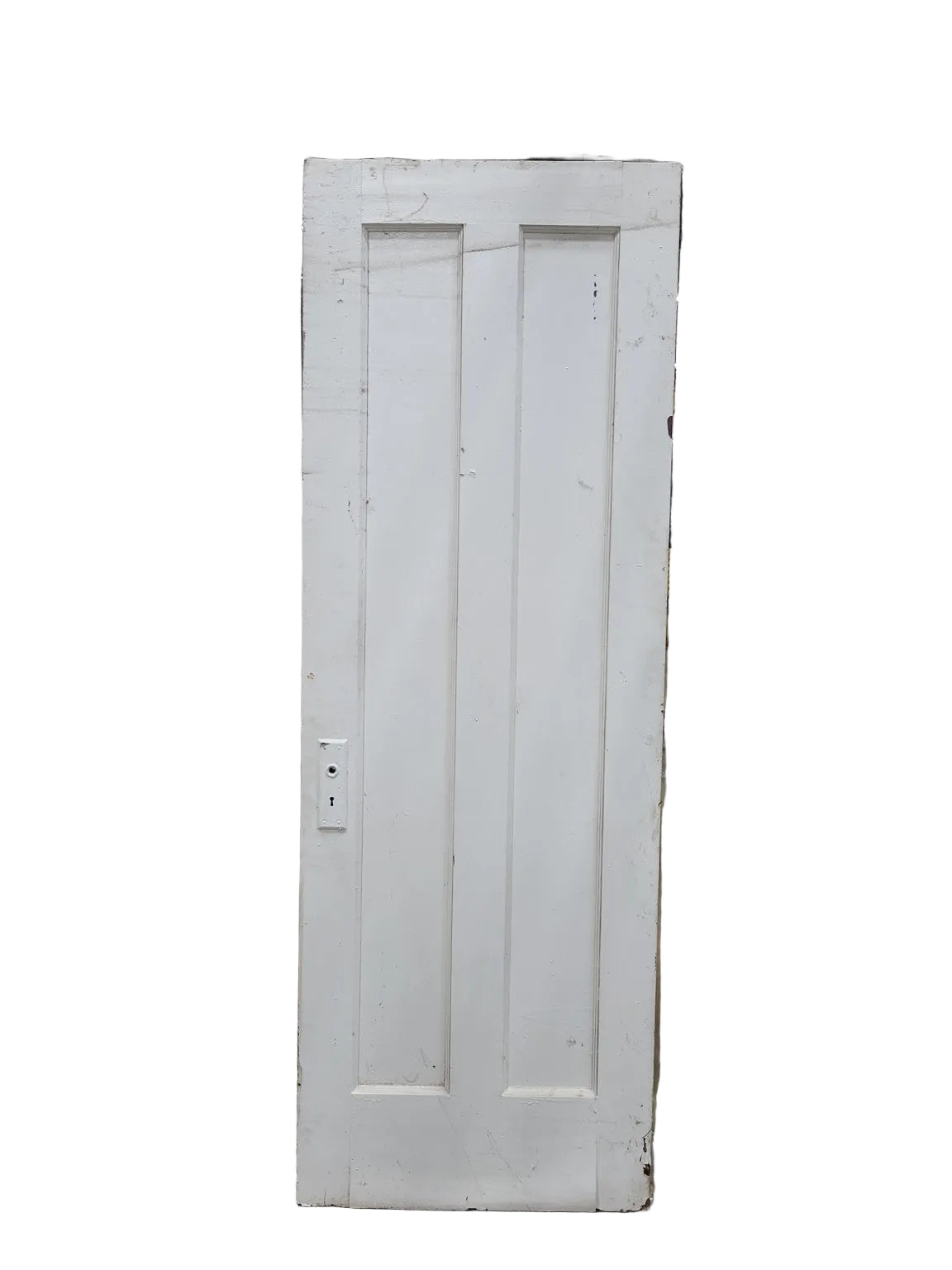 Vintage 2-Panel Wood Interior Door – Painted White