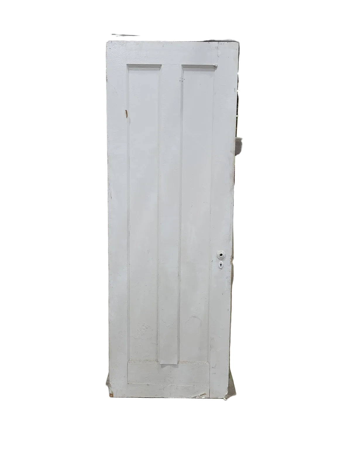 Vintage 2-Panel Wood Interior Door – Repaired Bottom Rail
