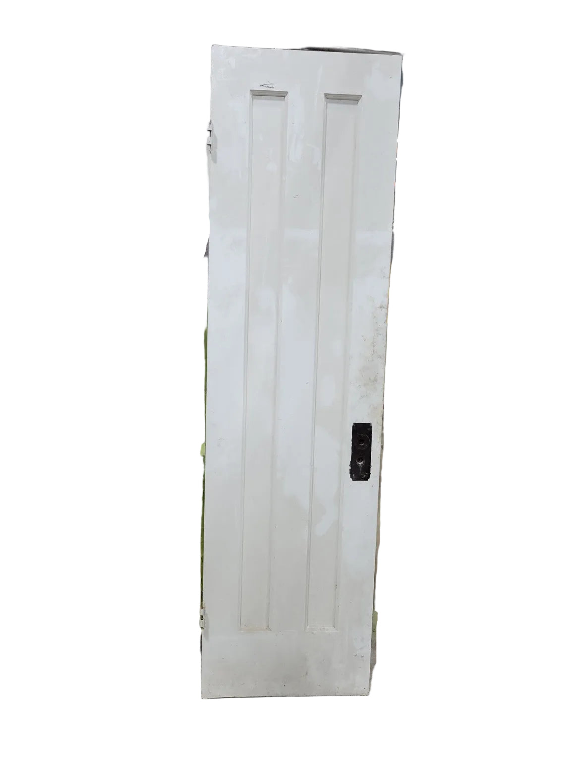 Vintage Narrow 2-Panel Wood Interior Door – Painted White