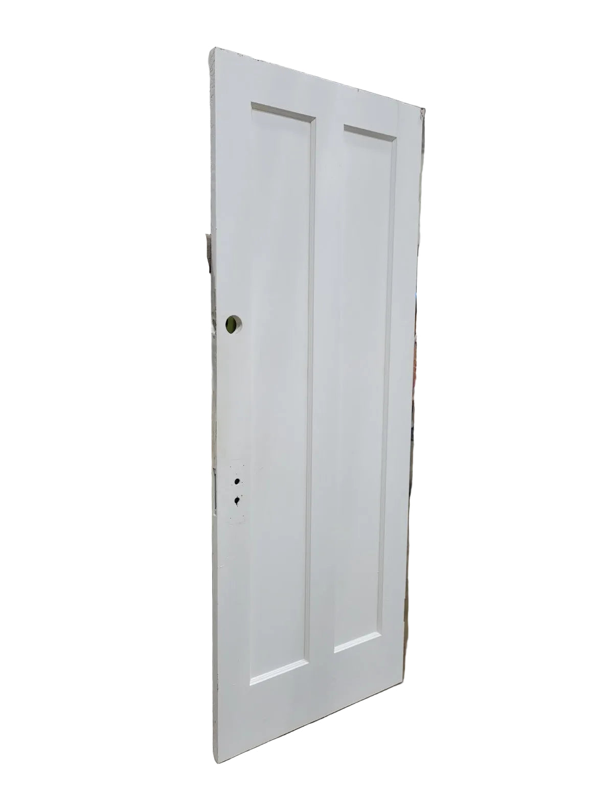 Vintage Painted 2-Panel Interior Wood Door