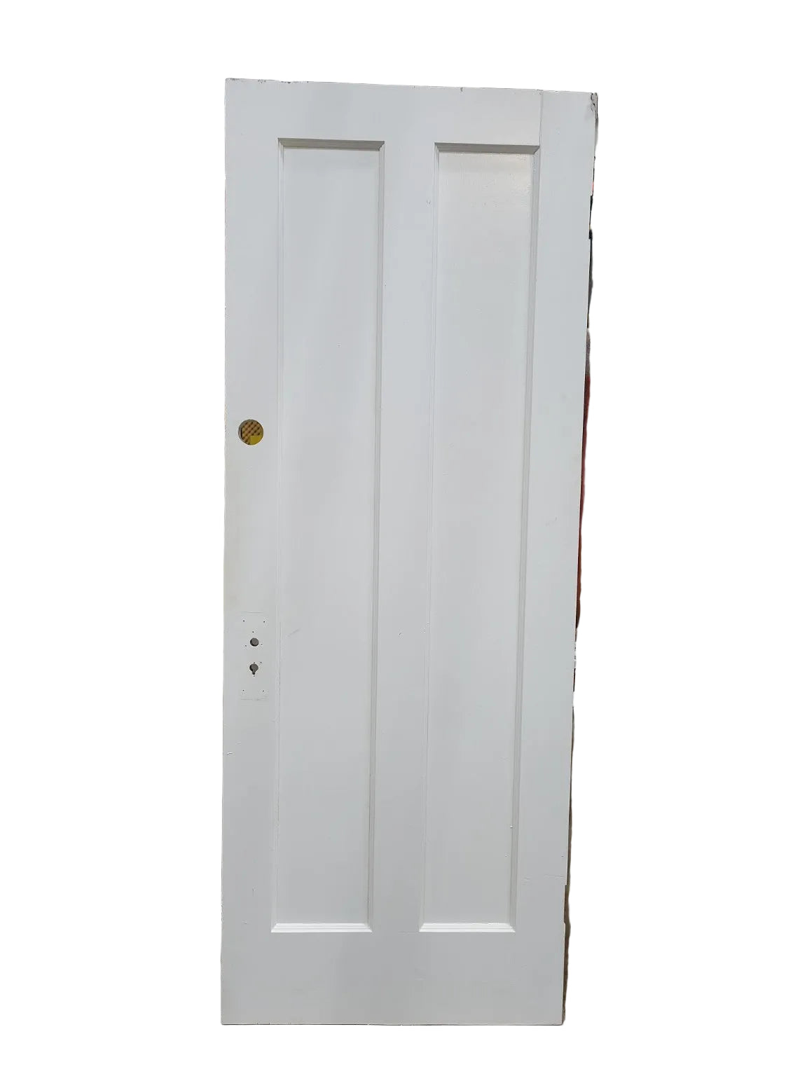 Vintage Painted 2-Panel Interior Wood Door