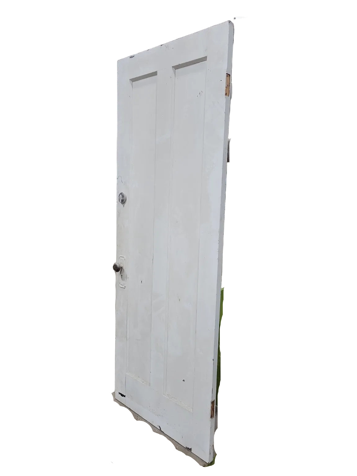 Vintage 2-Panel Interior Wood Door with Hardware
