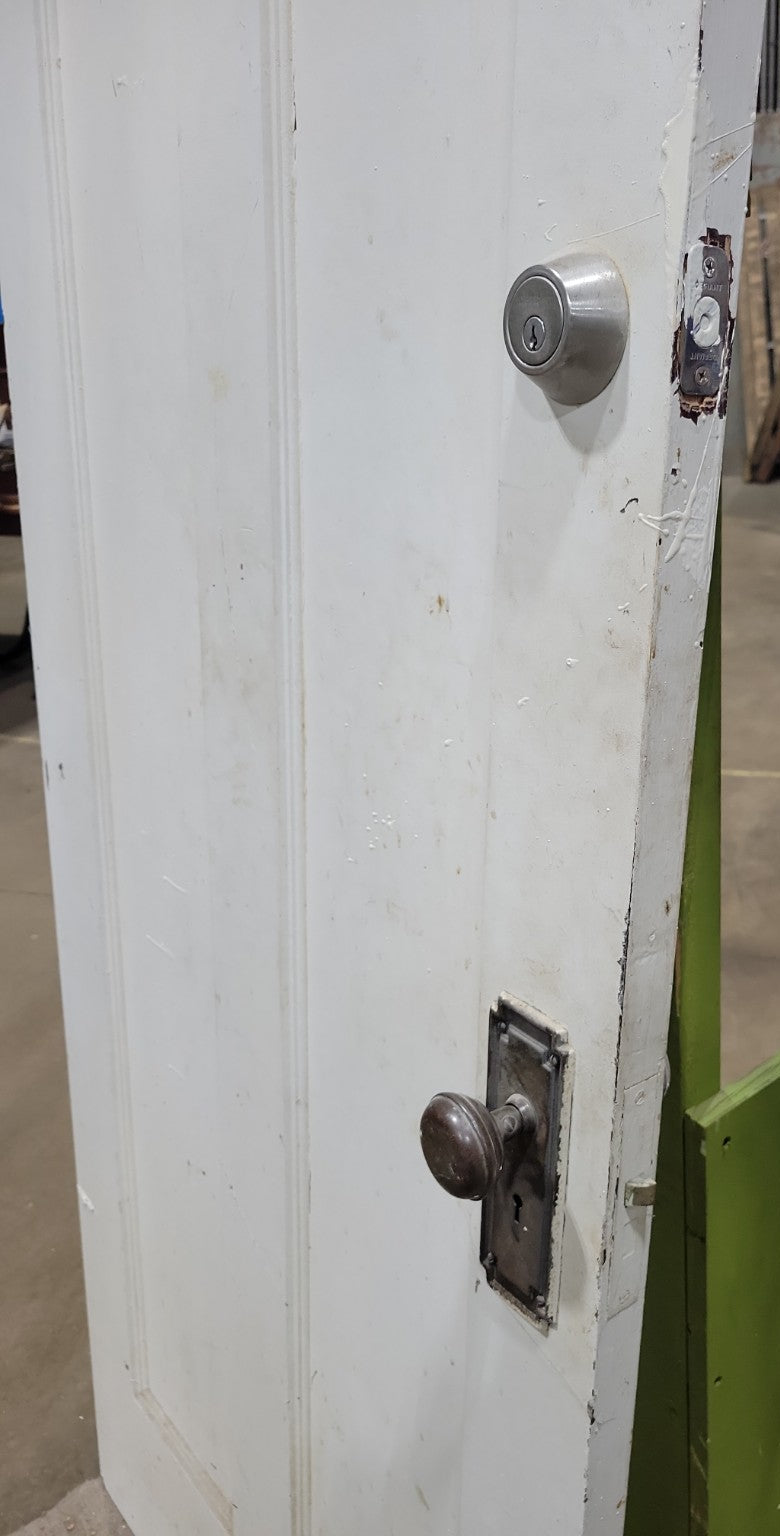 Vintage 2-Panel Interior Wood Door with Hardware