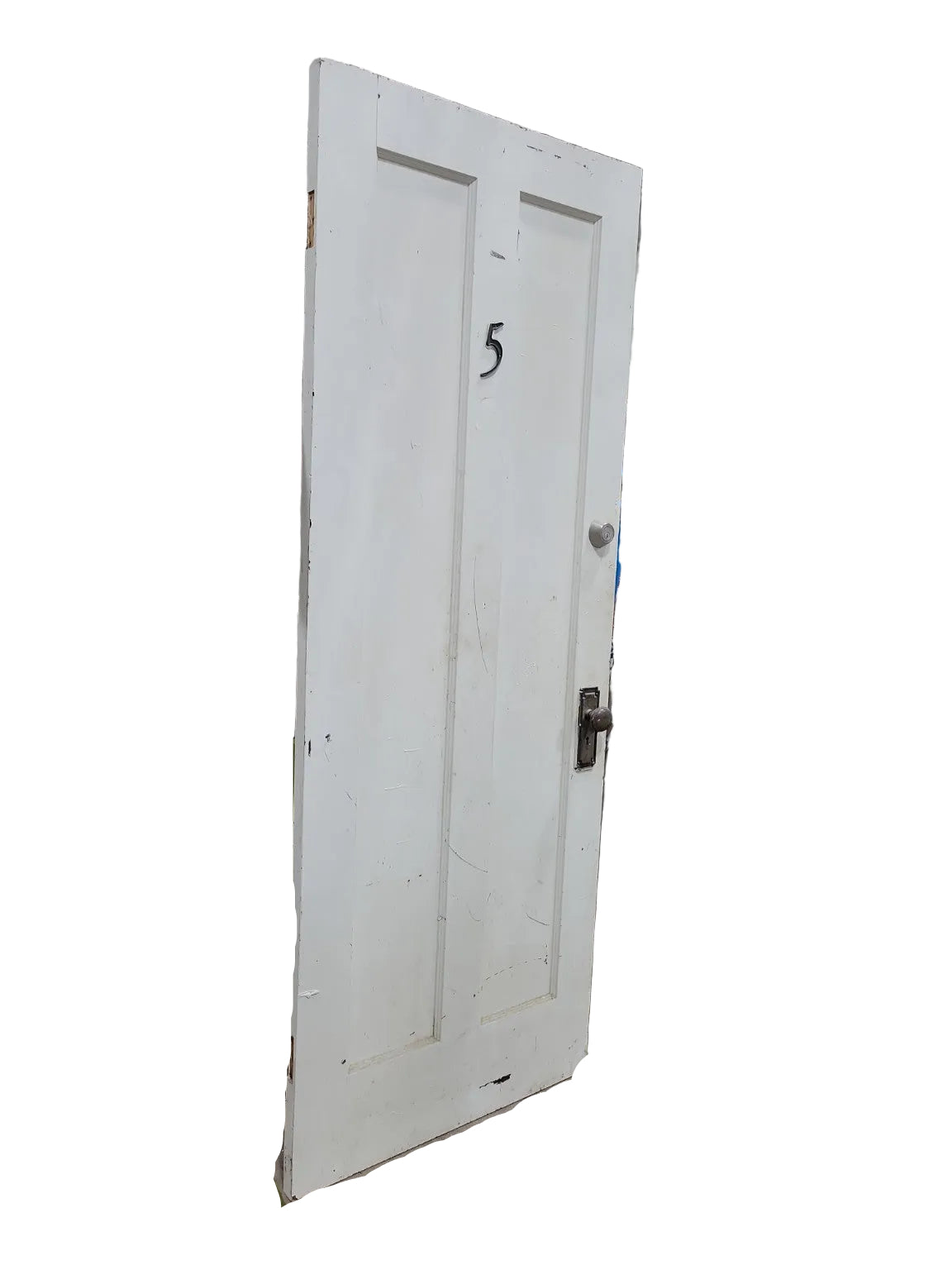 Vintage 2-Panel Interior Wood Door with Hardware