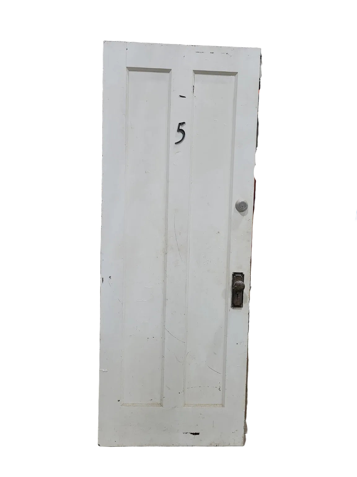 Vintage 2-Panel Interior Wood Door with Hardware