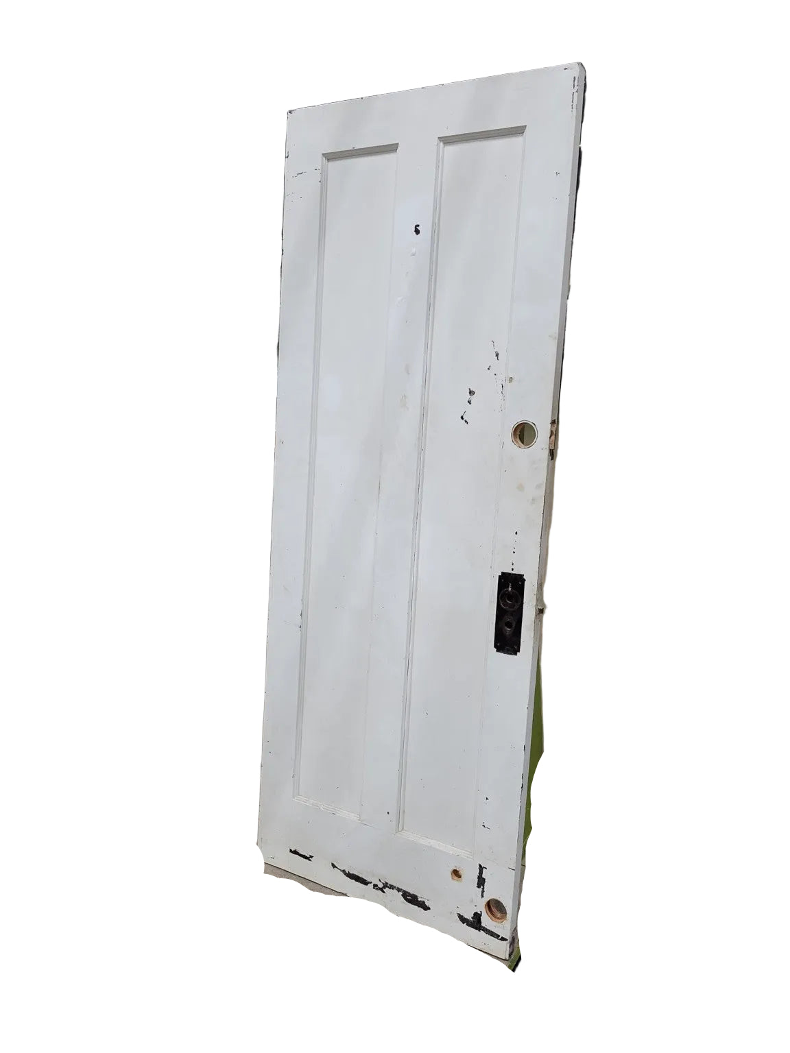 Vintage 2-Panel Interior Wood Door – Painted