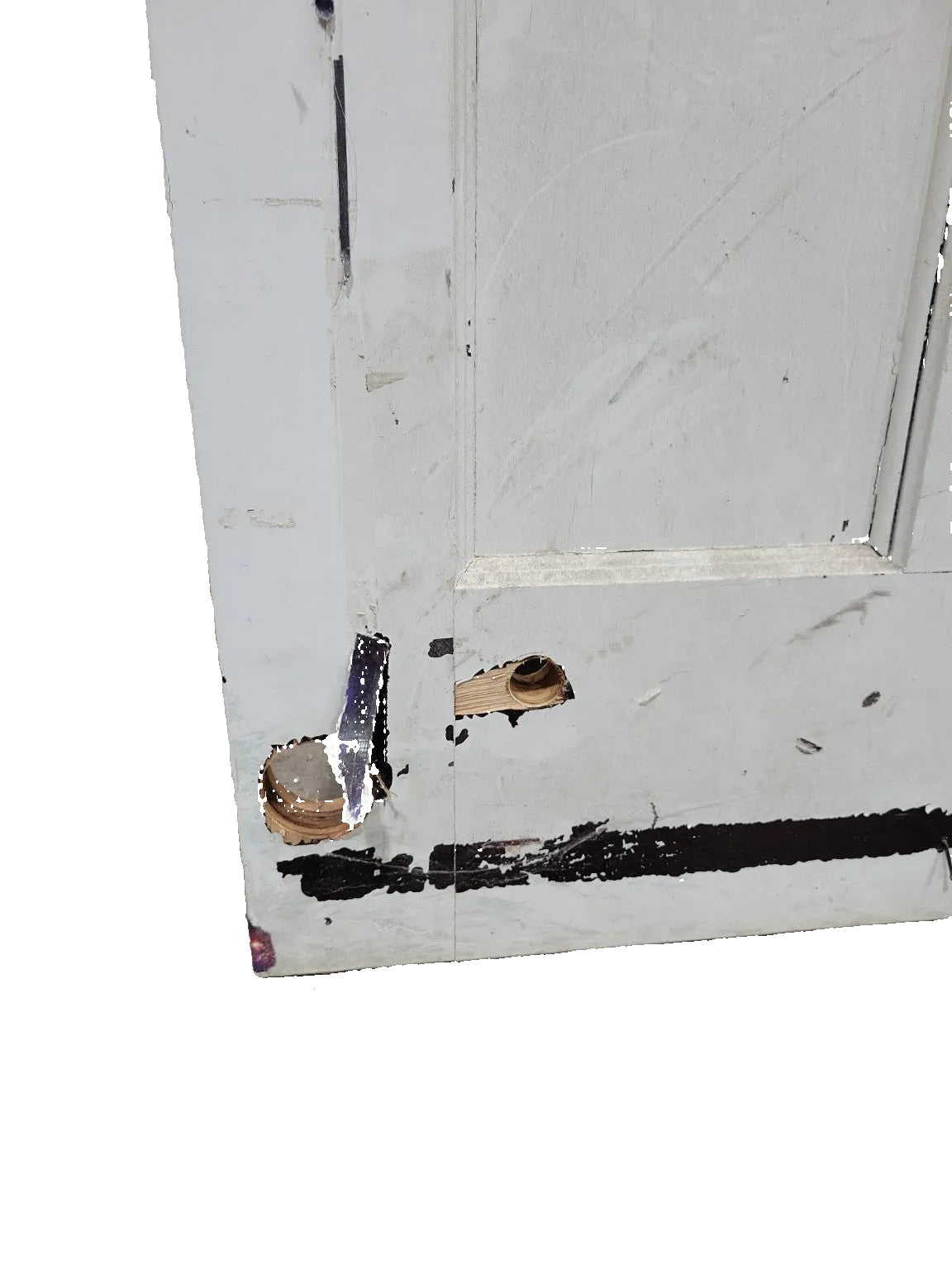 Vintage 2-Panel Interior Wood Door – Painted