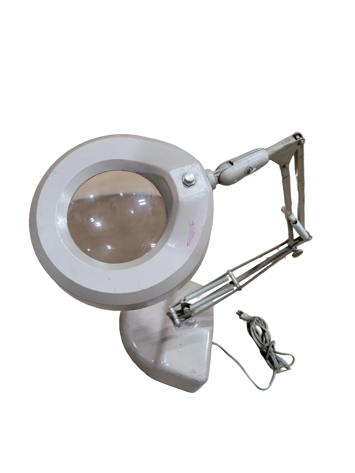 Vintage Industrial Magnifying Desk Lamp – Articulating Arm