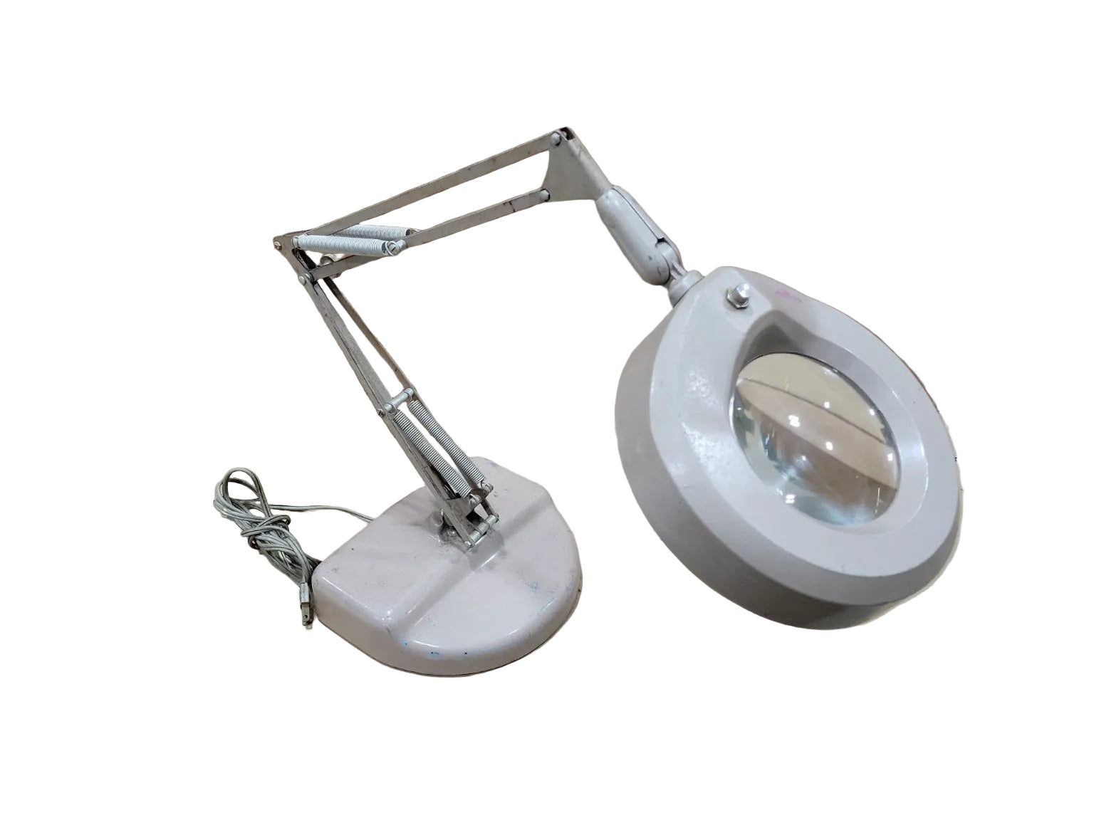 Vintage Industrial Magnifying Desk Lamp – Articulating Arm