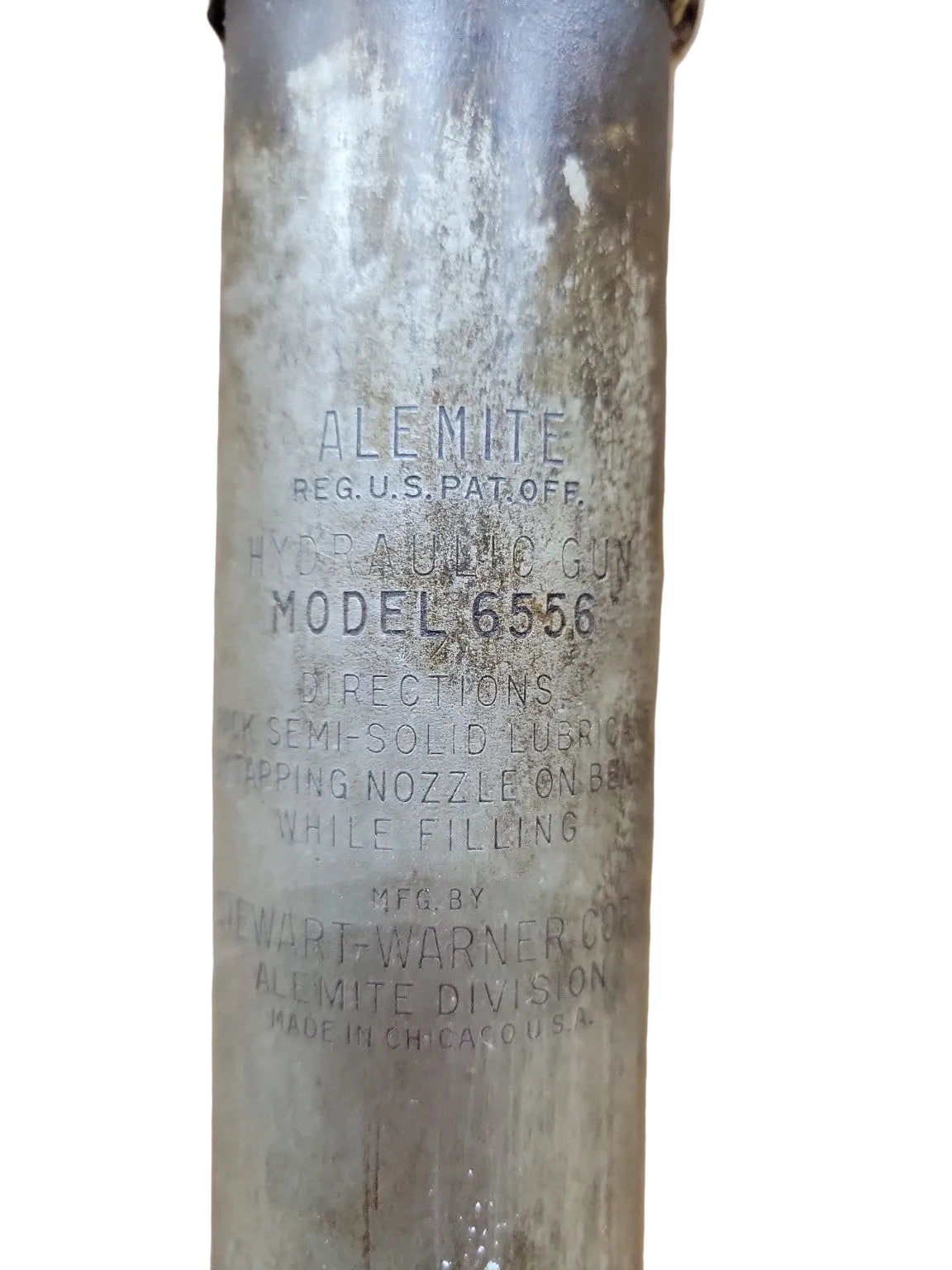 Vintage Alemite Model 6556 Hydraulic Grease Gun – Industrial Steel Tool