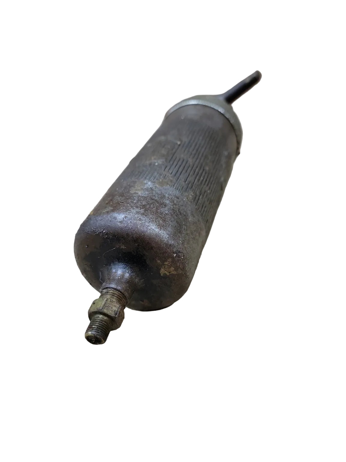 Vintage Alemite-Style Screw Plunger Grease Gun – Compact Steel Lubricator