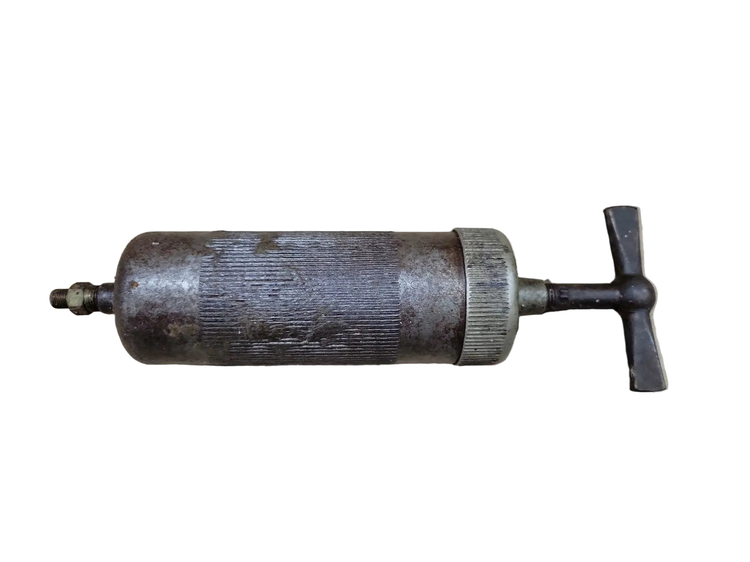 Vintage Alemite-Style Screw Plunger Grease Gun – Compact Steel Lubricator