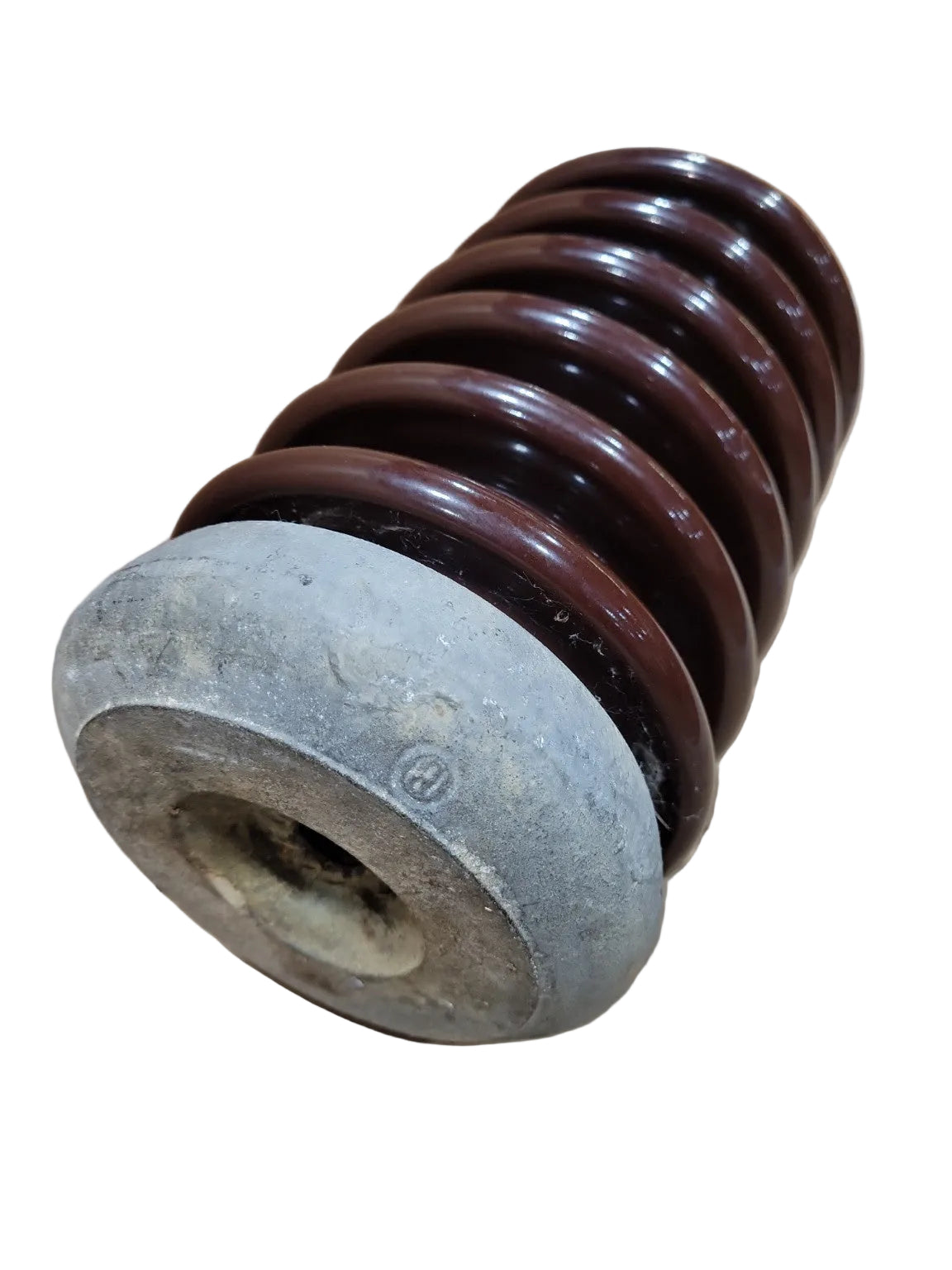 Vintage Brown Porcelain Electrical Line Insulator