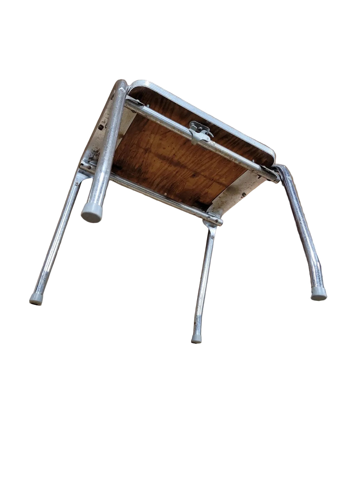 Vintage Chrome Folding TV Tray Table – Mid-Century Utility Stand