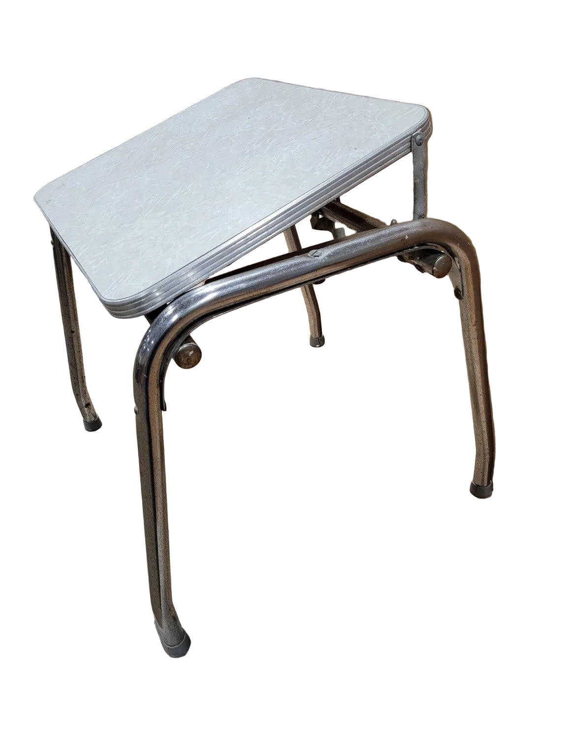 Vintage Chrome Folding TV Tray Table – Mid-Century Utility Stand