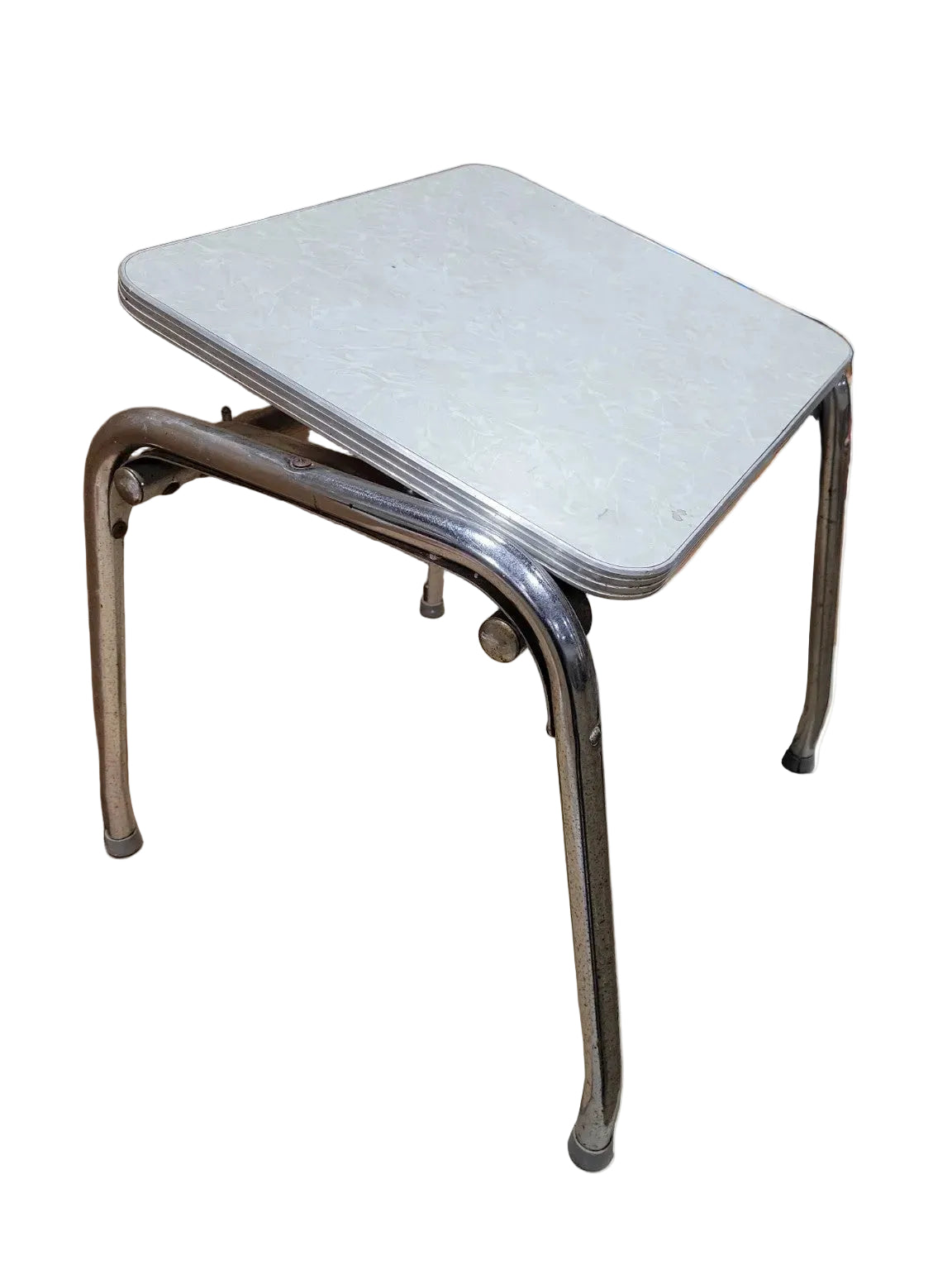 Vintage Chrome Folding TV Tray Table – Mid-Century Utility Stand