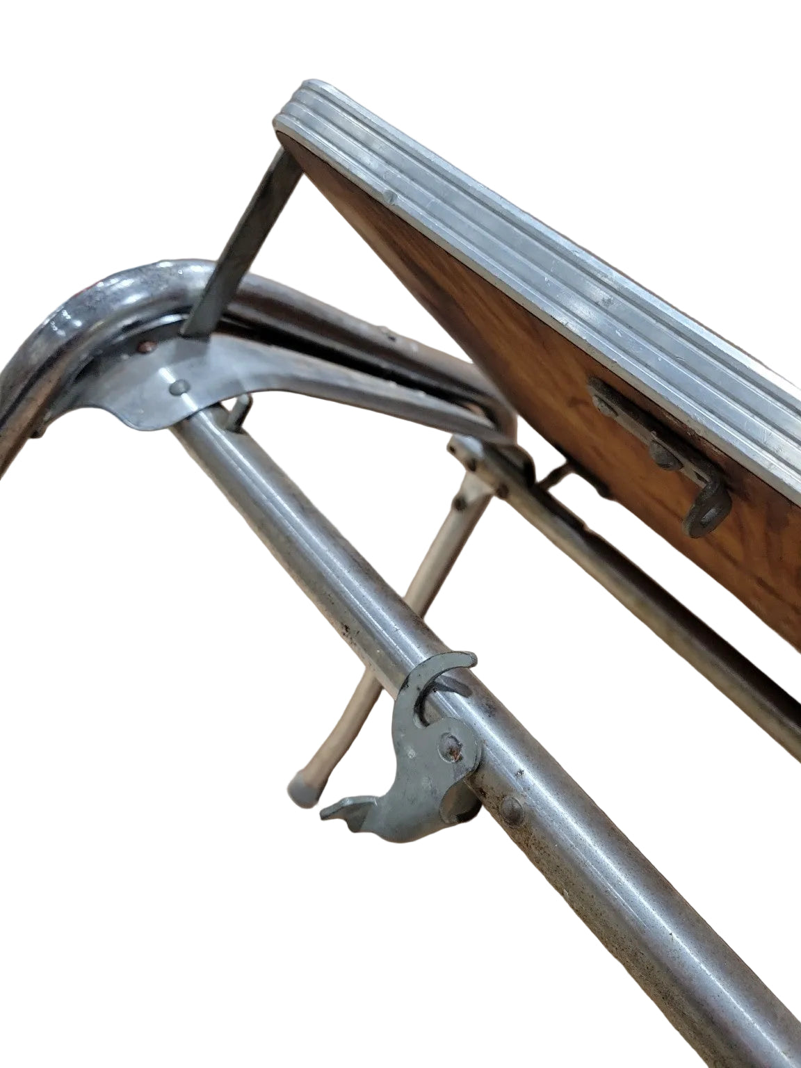 Vintage Chrome Folding TV Tray Table – Mid-Century Utility Stand