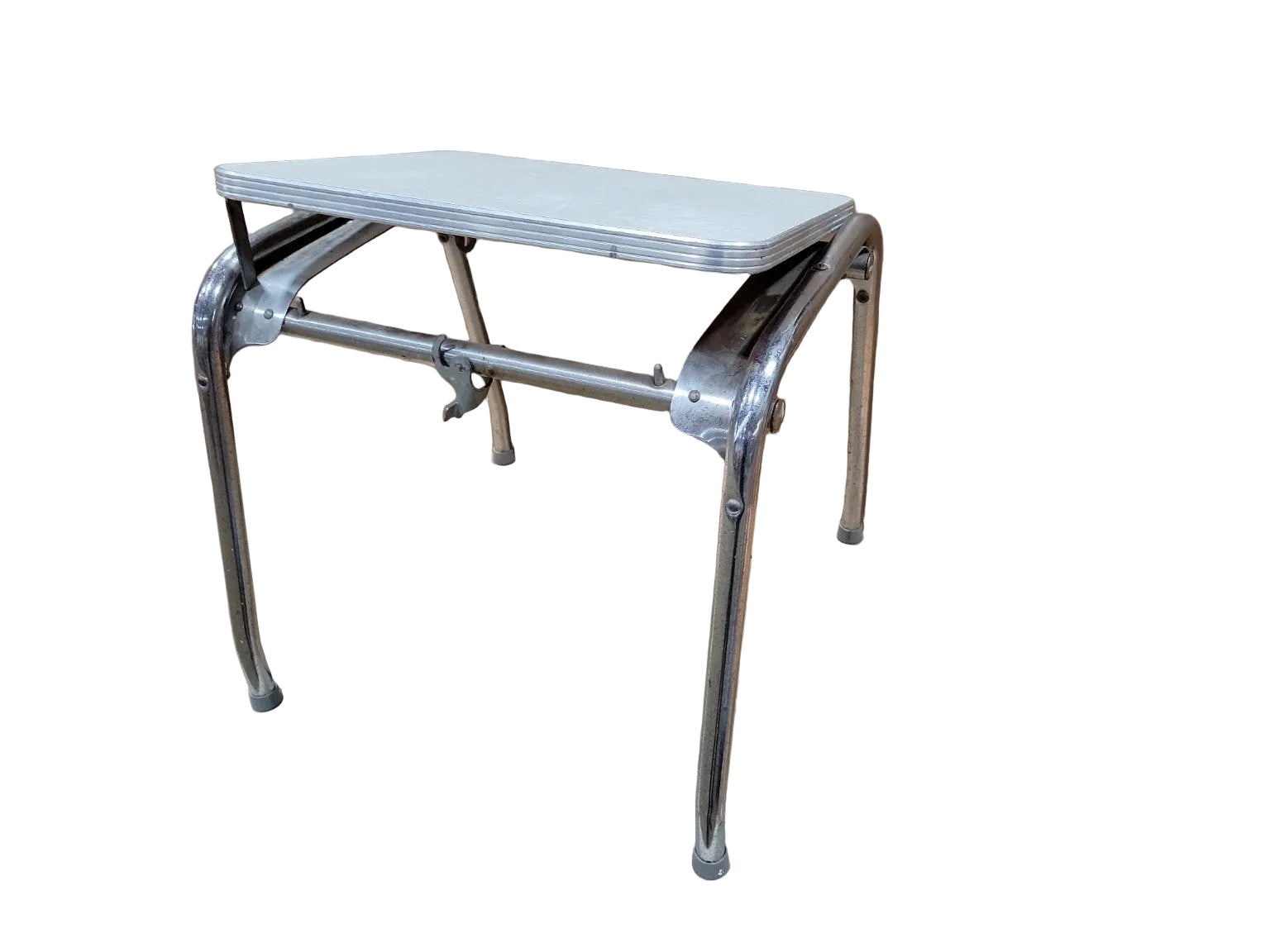 Vintage Chrome Folding TV Tray Table – Mid-Century Utility Stand