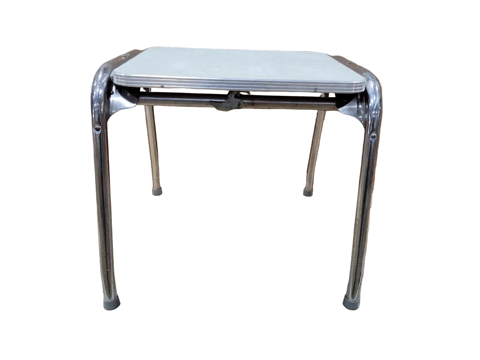Vintage Chrome Folding TV Tray Table – Mid-Century Utility Stand