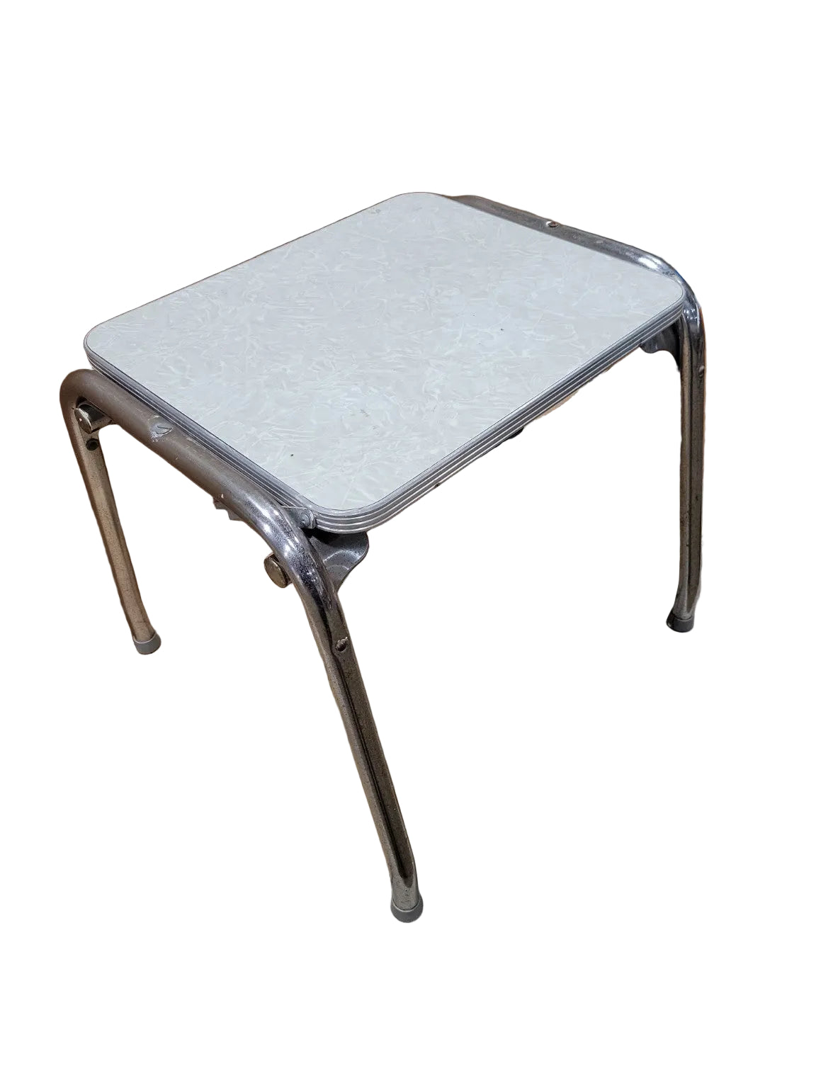 Vintage Chrome Folding TV Tray Table – Mid-Century Utility Stand