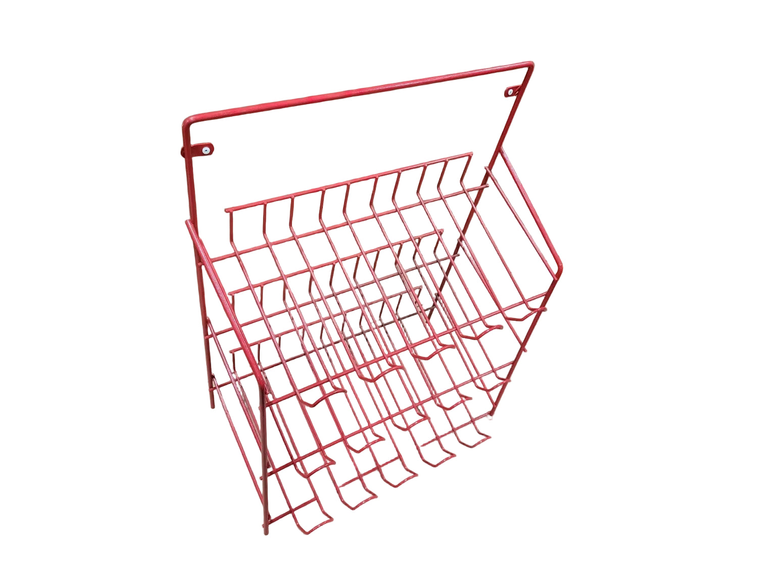 Modern Red Metal Commercial Display Rack