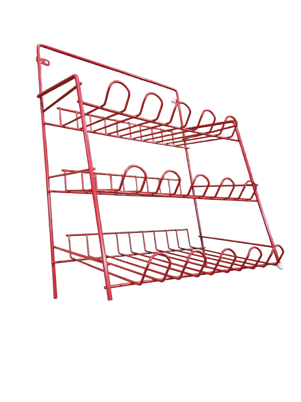 Modern Red Metal Commercial Display Rack
