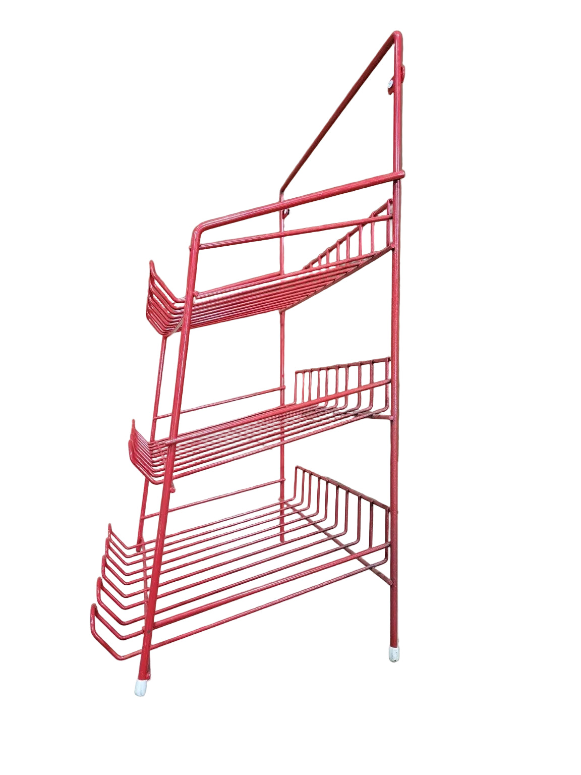 Modern Red Metal Commercial Display Rack