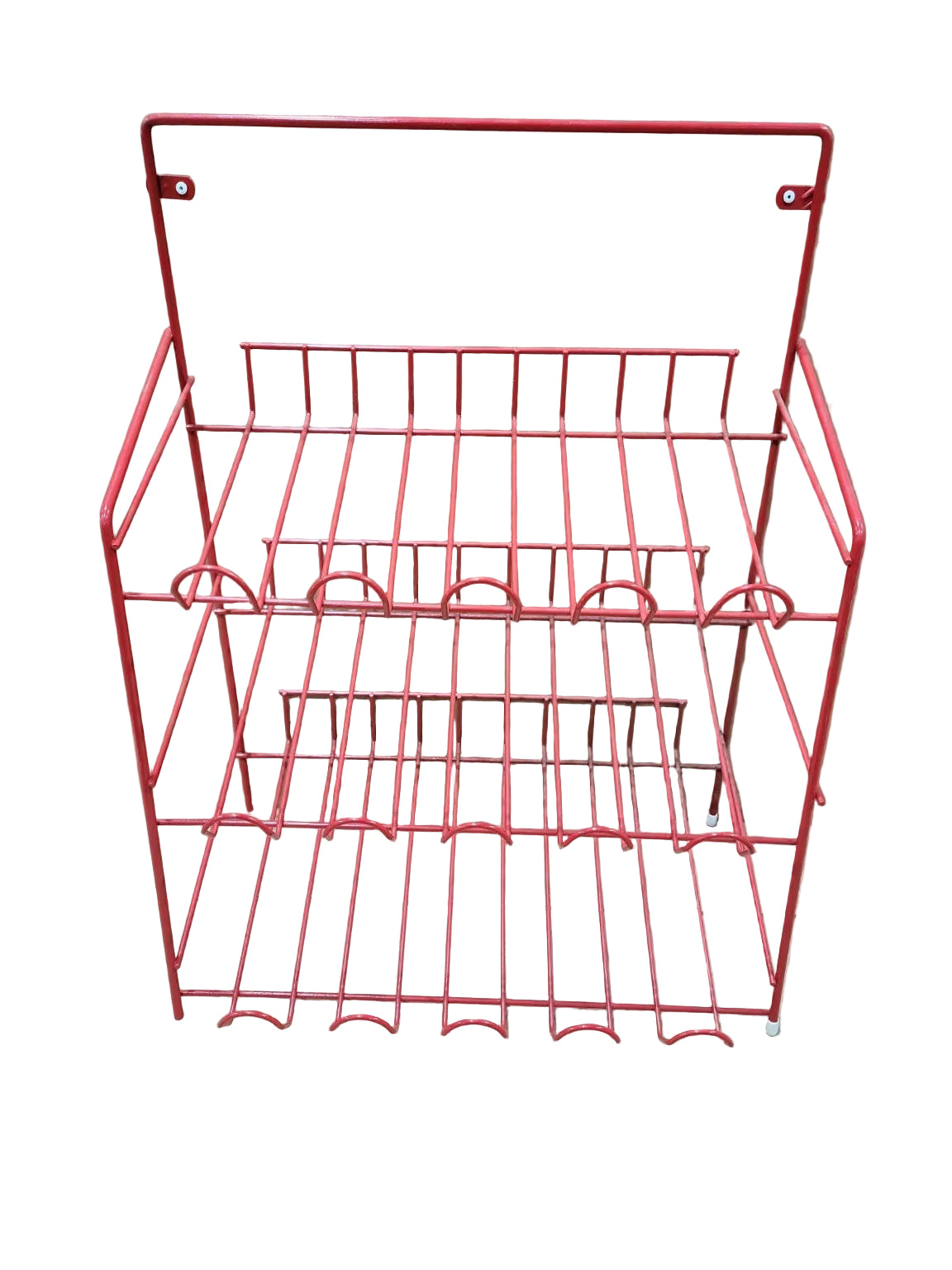 Modern Red Metal Commercial Display Rack
