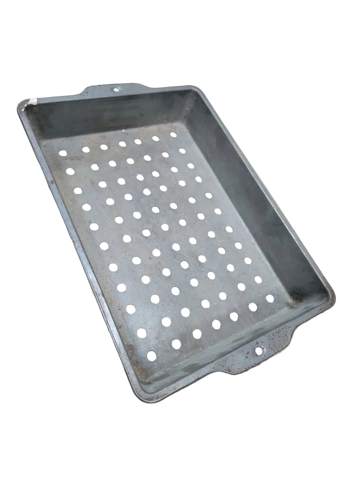 Vintage Industrial Perforated Metal Sifting Pan – No. R-433