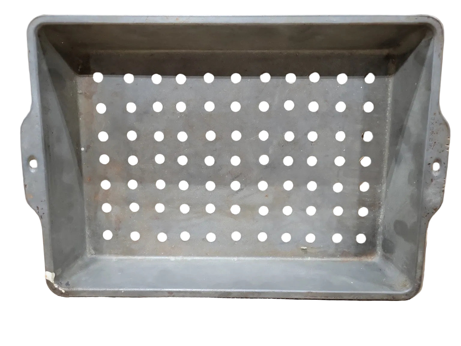 Vintage Industrial Perforated Metal Sifting Pan – No. R-433