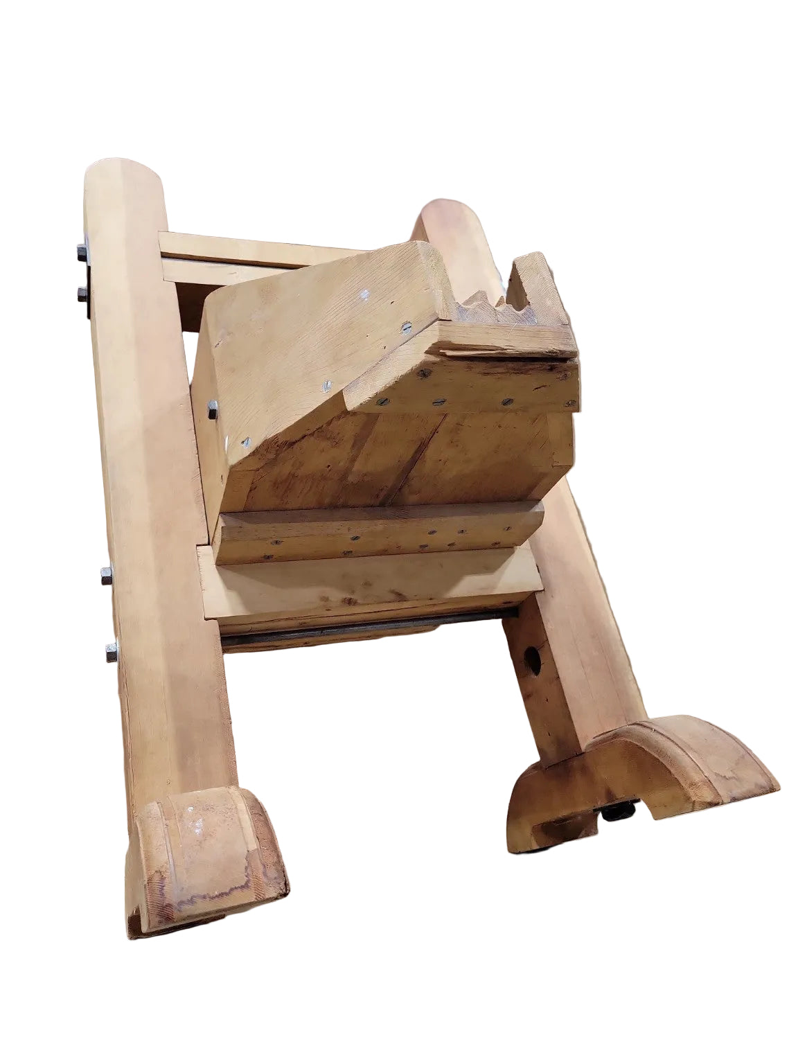 Vintage Wooden Fruit Press – Hand Crank Cider Press