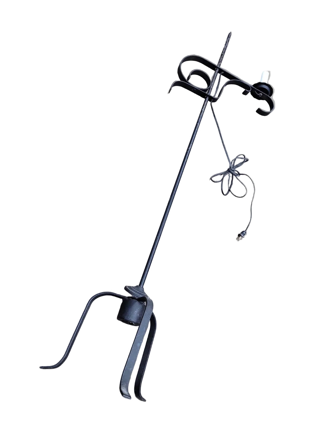 Hand Forged Iron Floor Candle Lamp