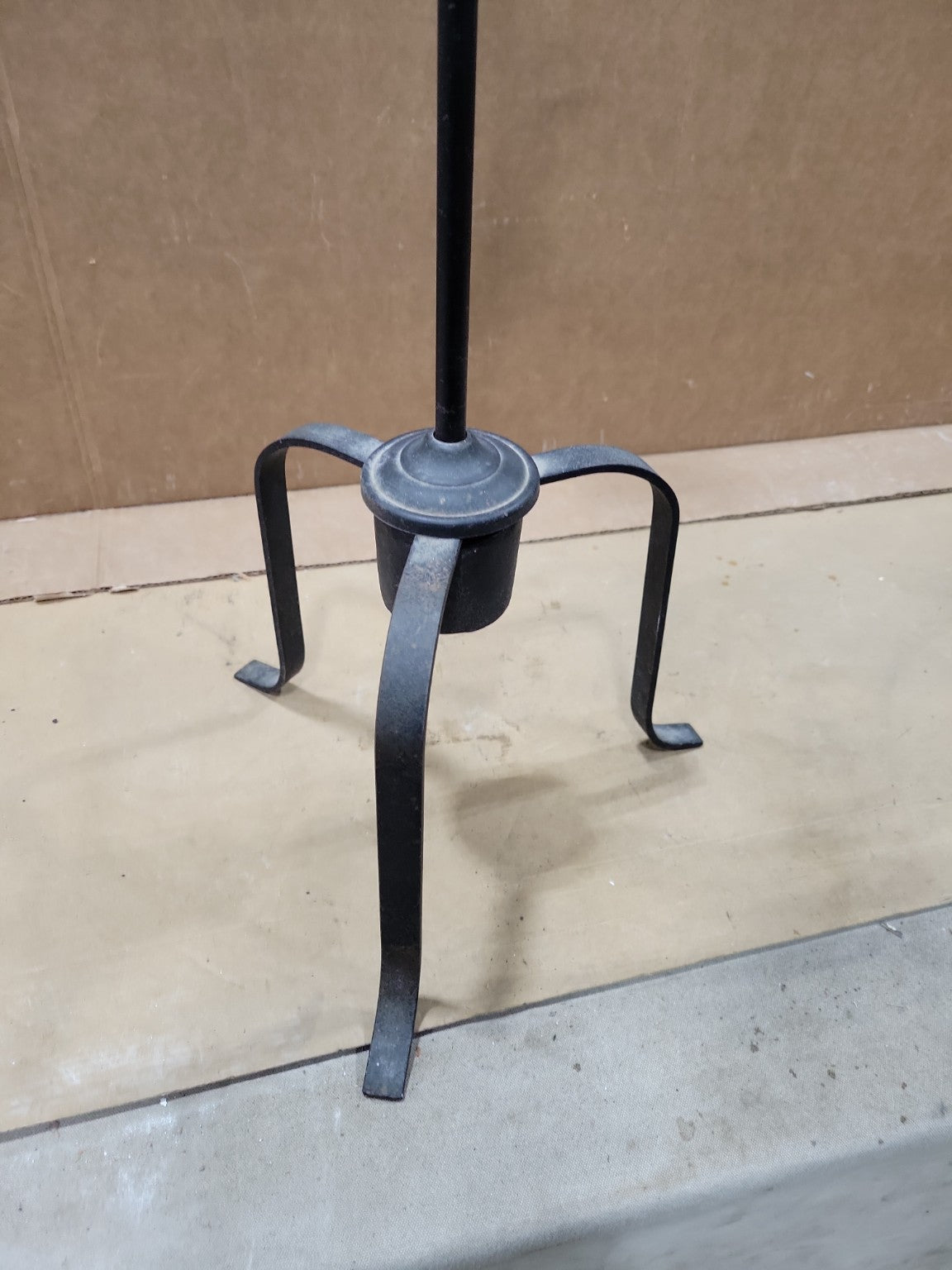 Hand Forged Iron Floor Candle Lamp