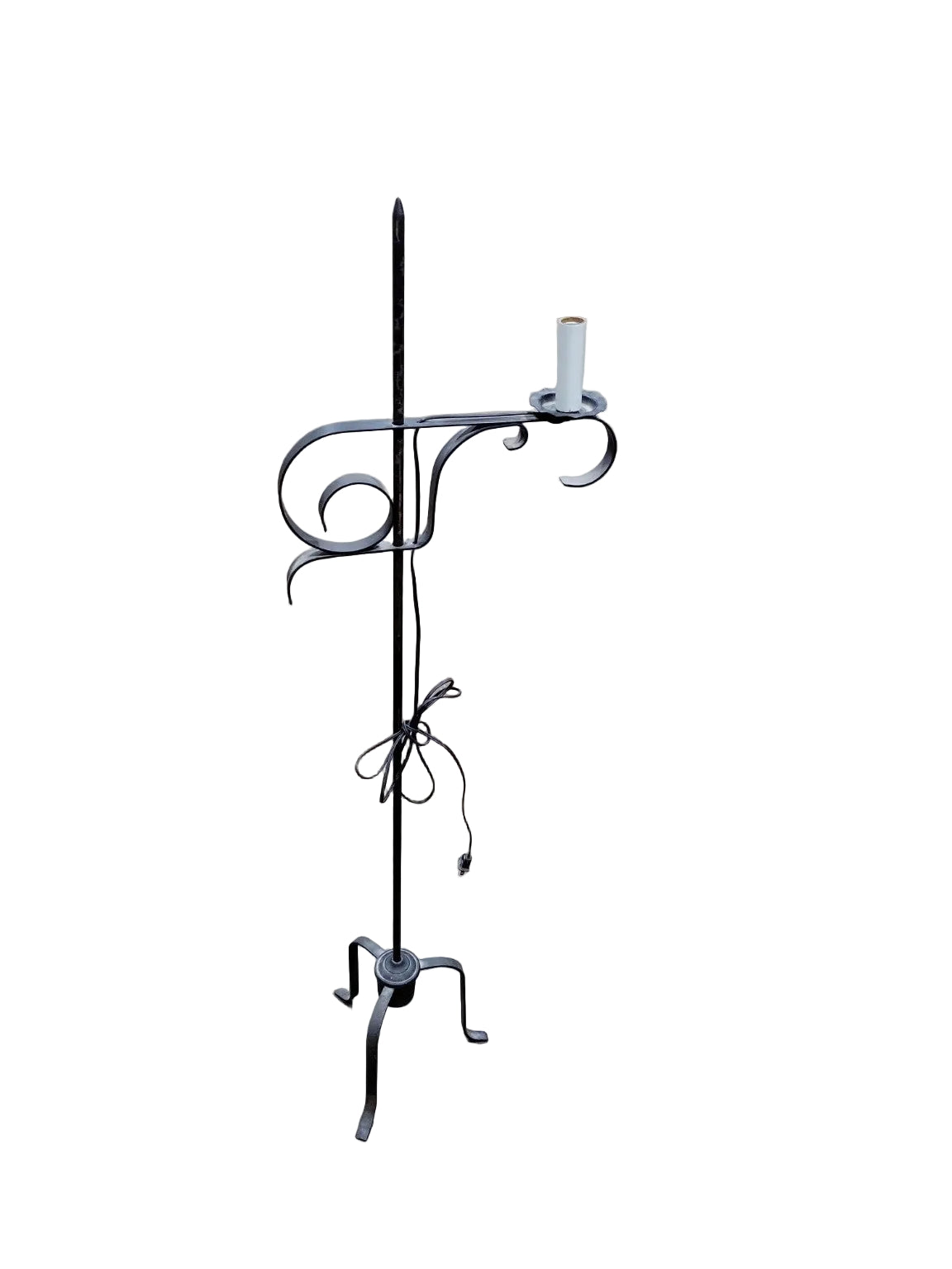 Hand Forged Iron Floor Candle Lamp