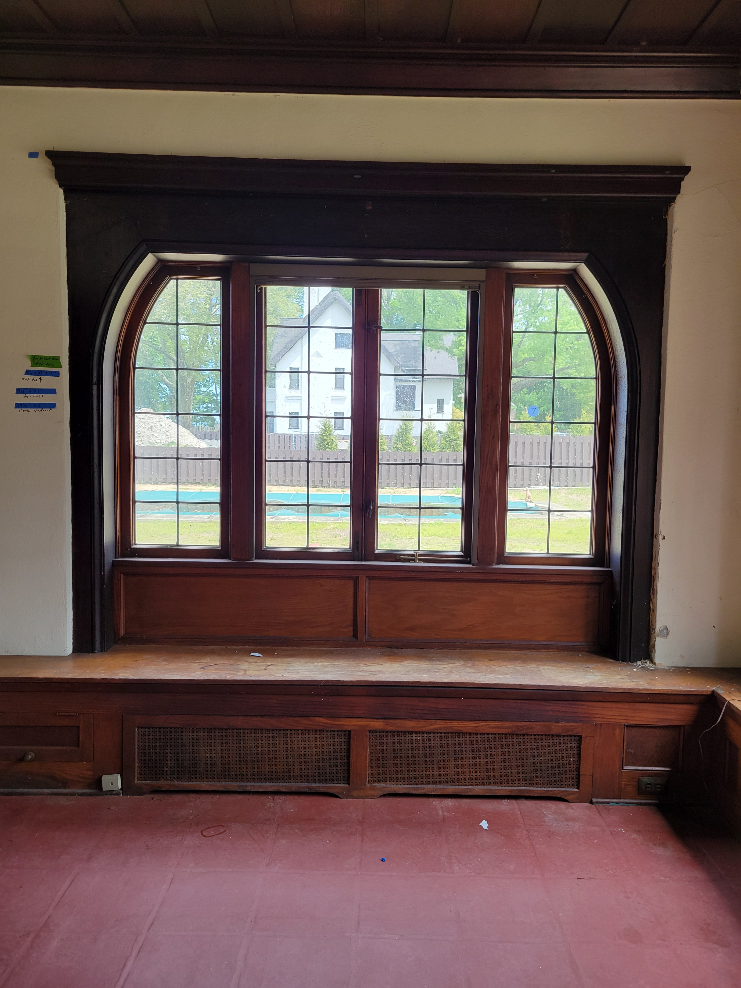 1913 Solid Wood Music Room Window Assembly