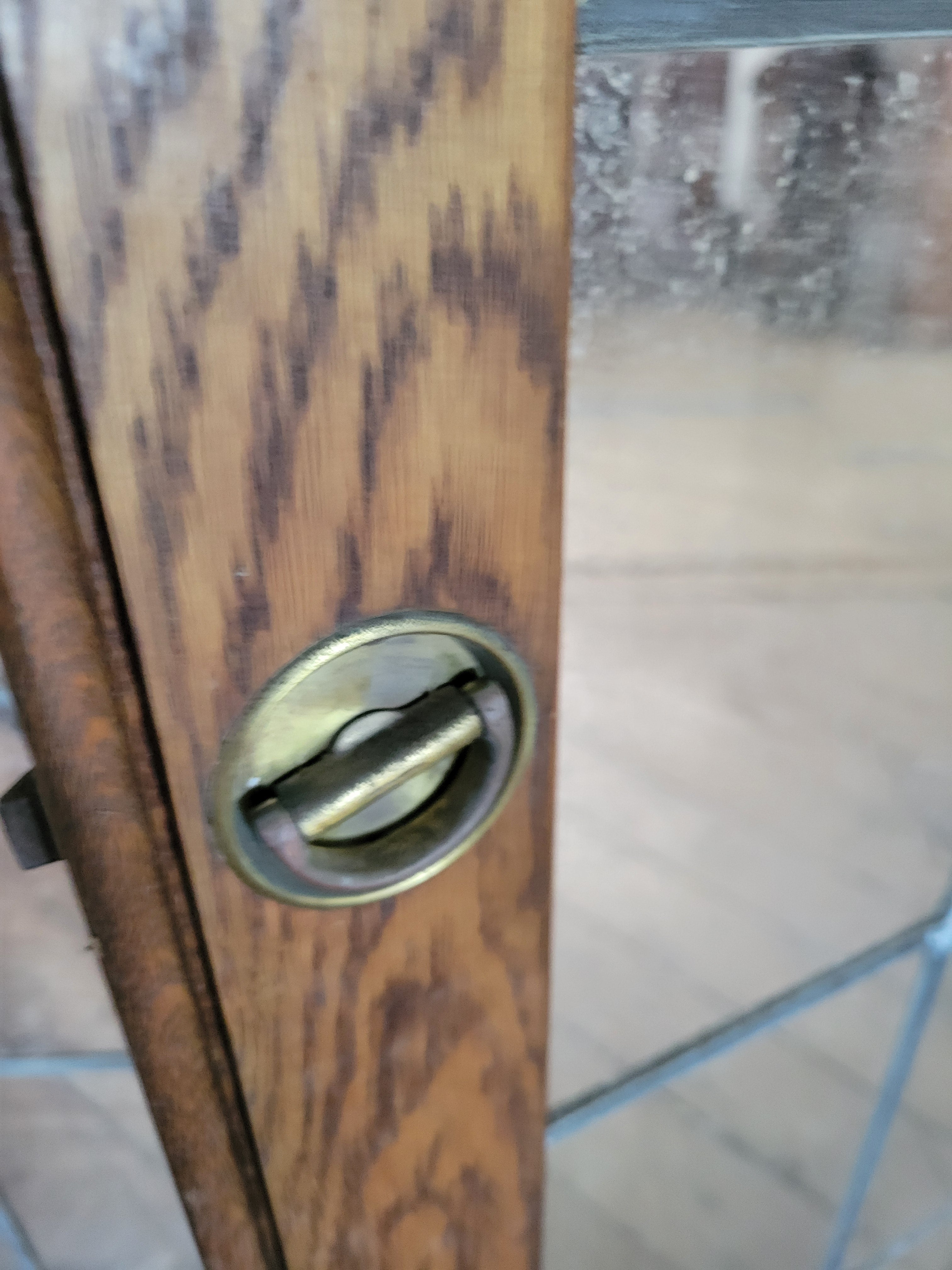 1913 Leaded Glass Solid Wood Folding Door Assembly