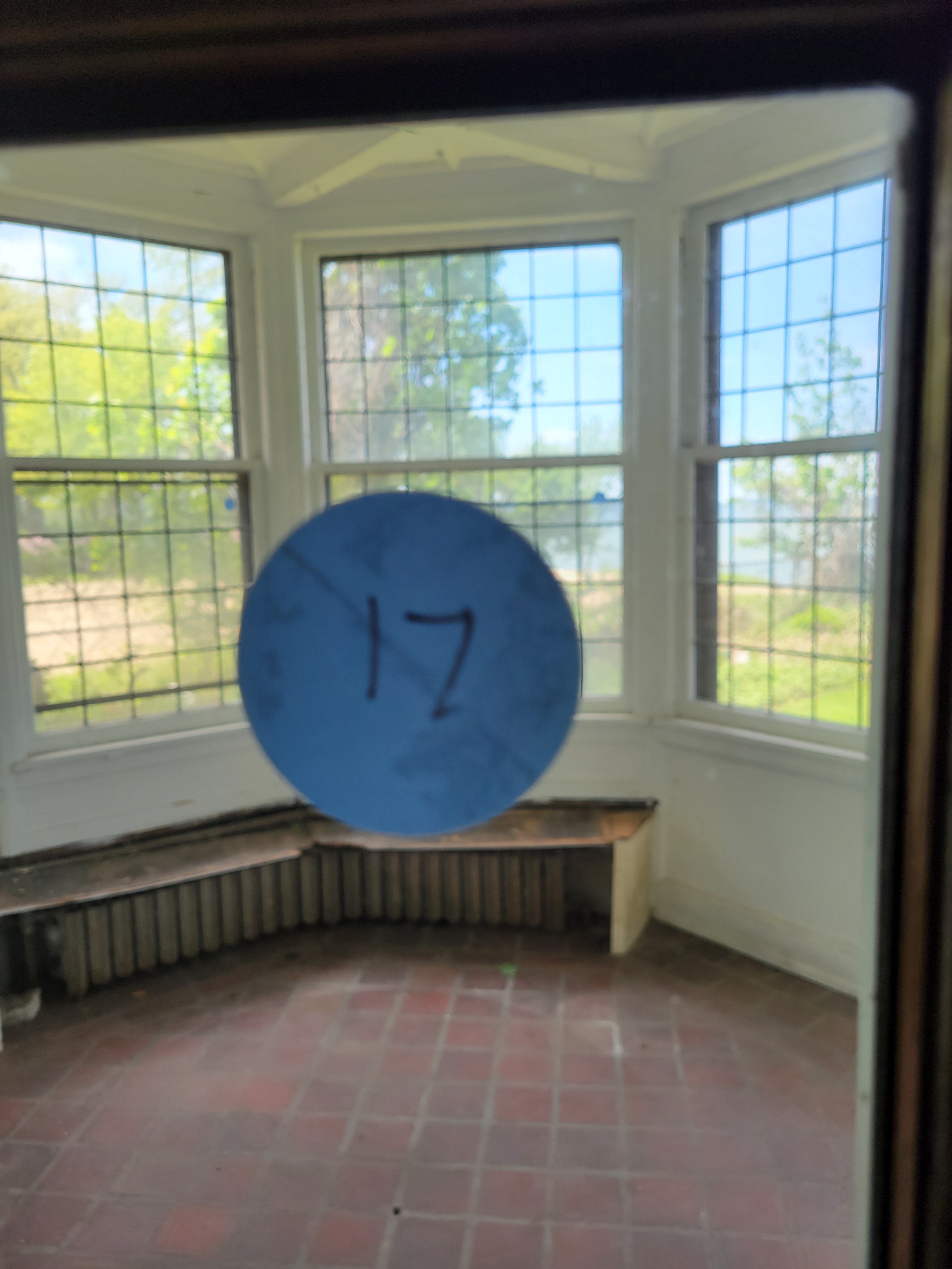 1913 Leaded Glass Wood Folding French Door Assembly
