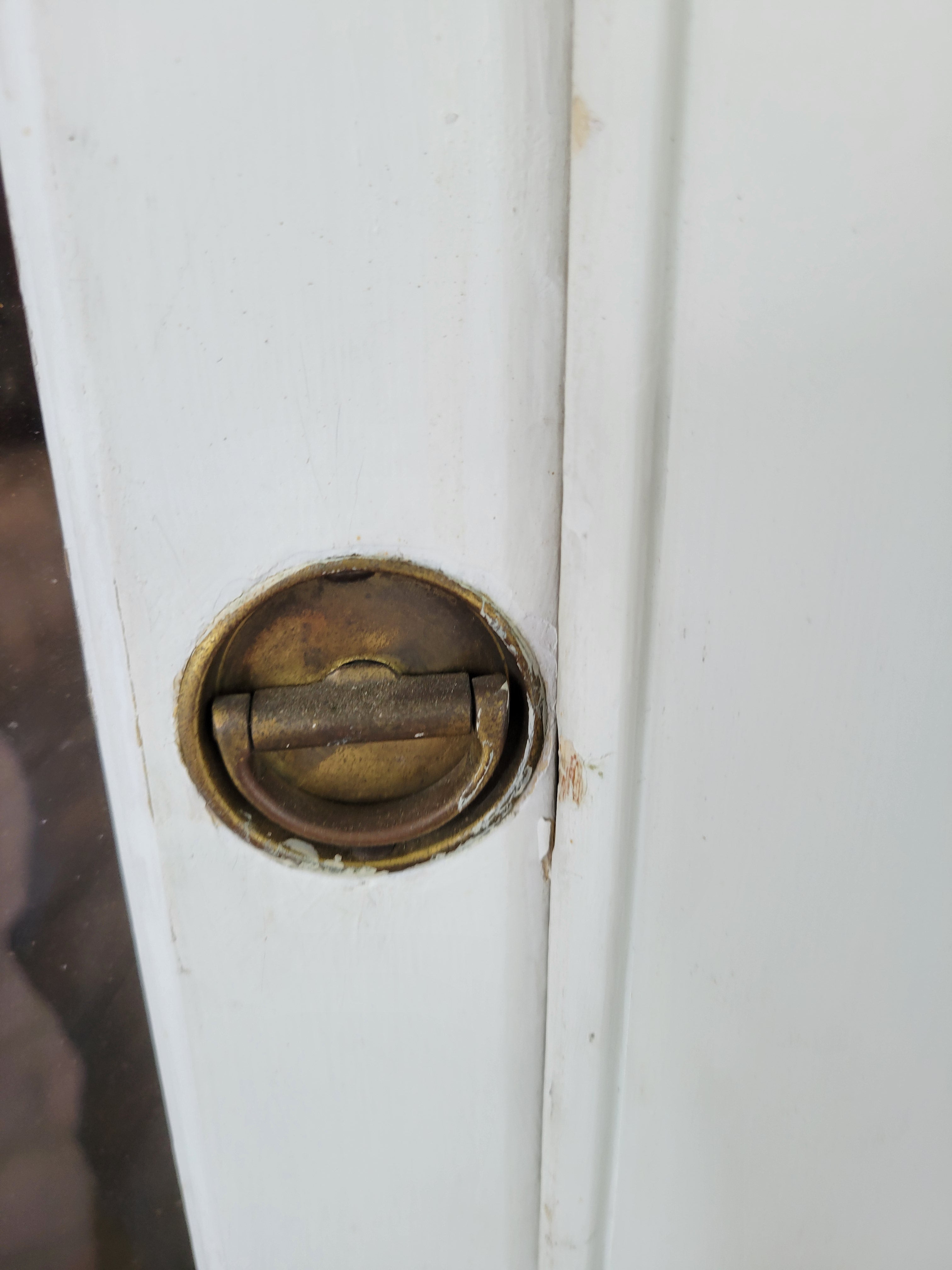 1913 Leaded Glass Wood Folding French Door Assembly