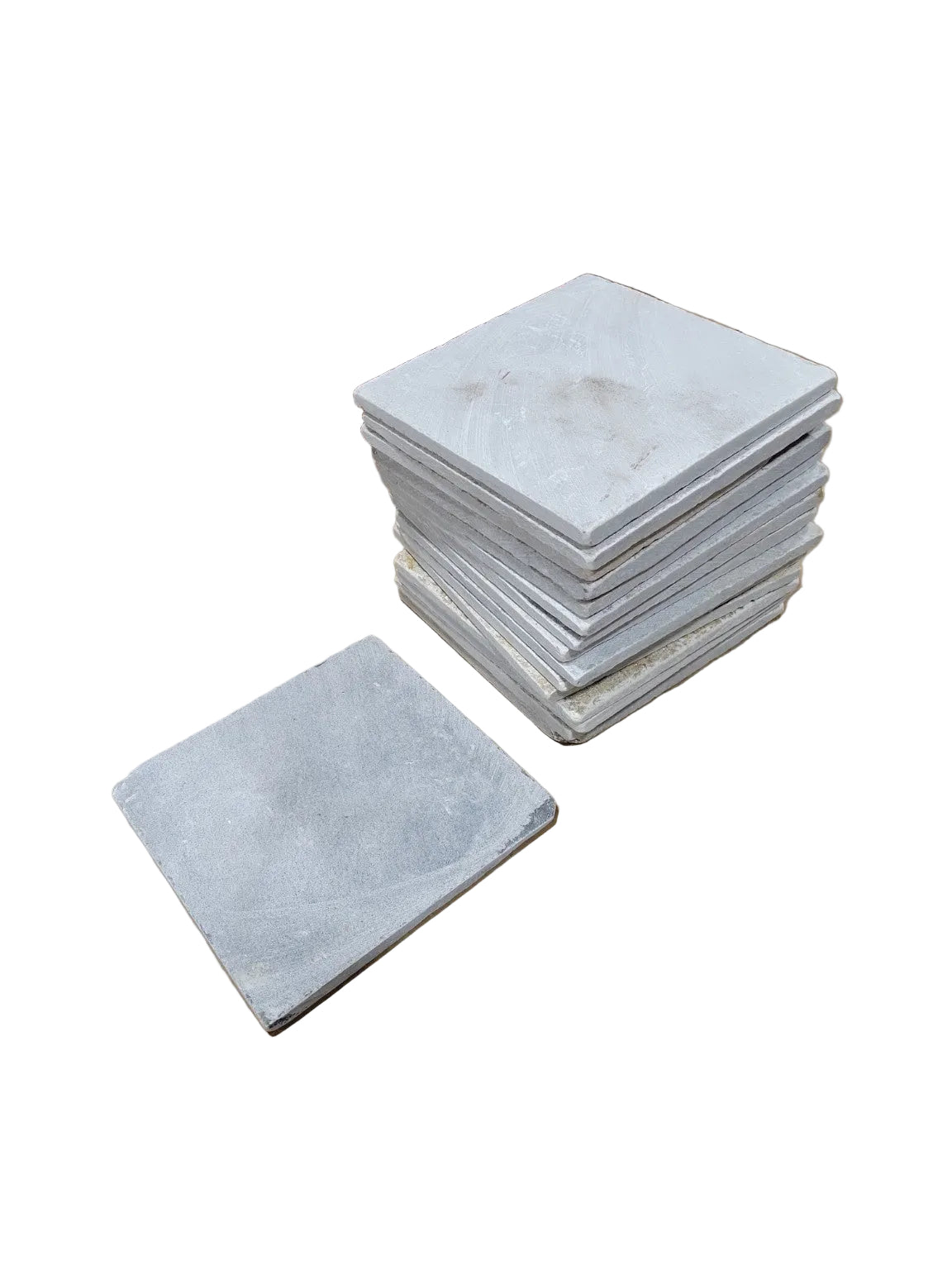 Vintage Honed Stone Floor Tile Set – 8" x 8" Salvaged (16 Pieces)