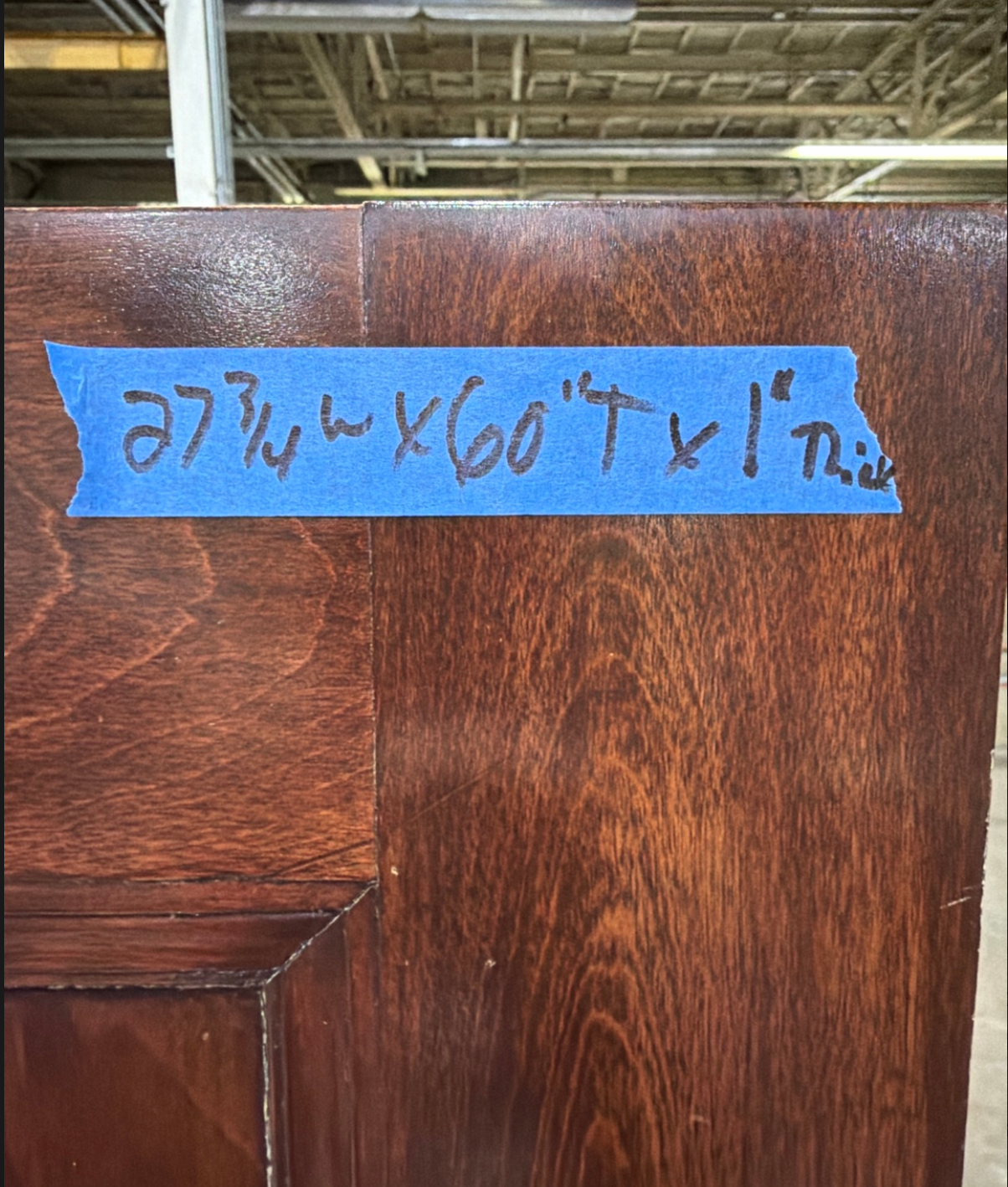 Vintage Right-Hand Outswing Bathroom Stall Door – Solid Wood
