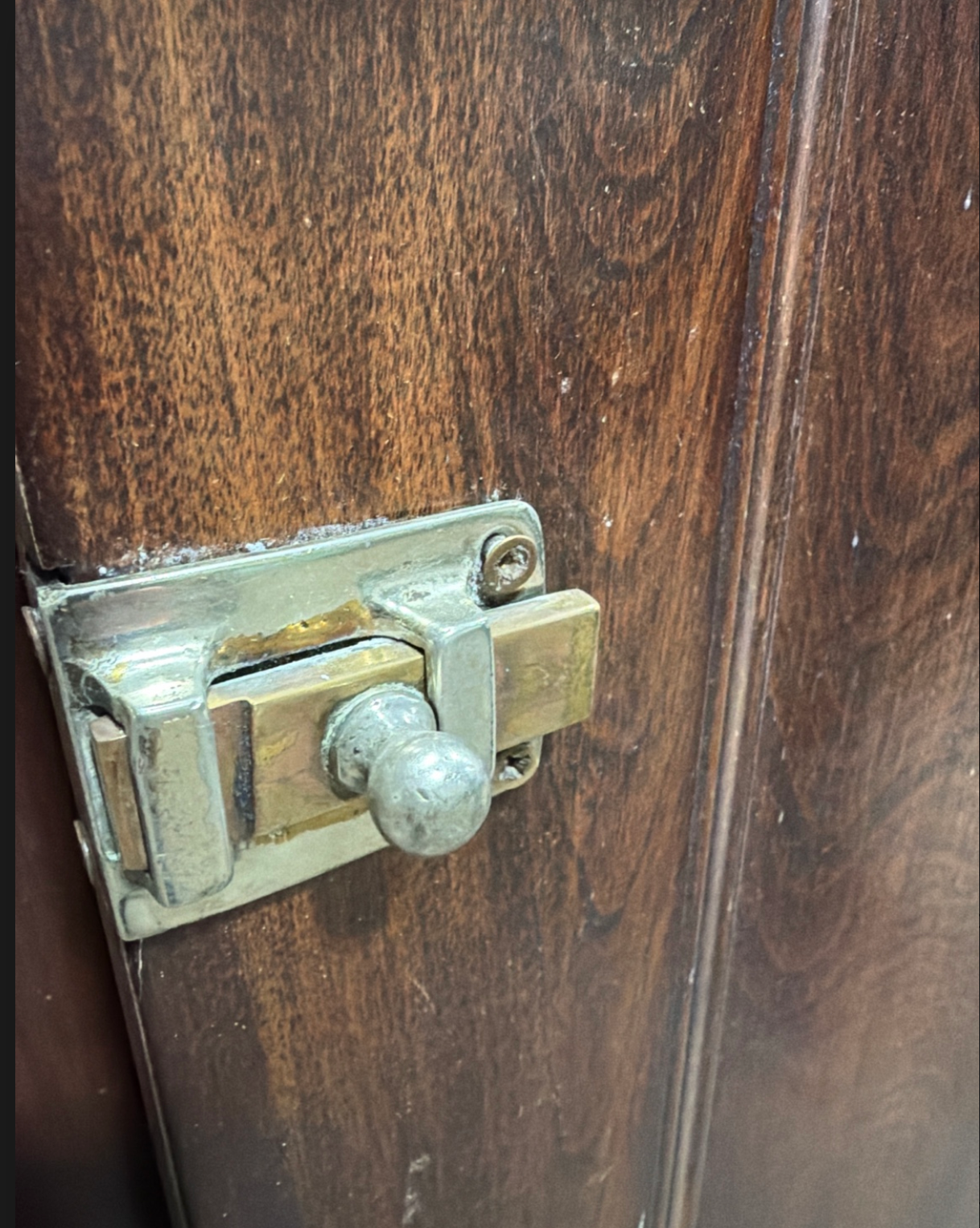 Vintage Right-Hand Outswing Bathroom Stall Door – Solid Wood