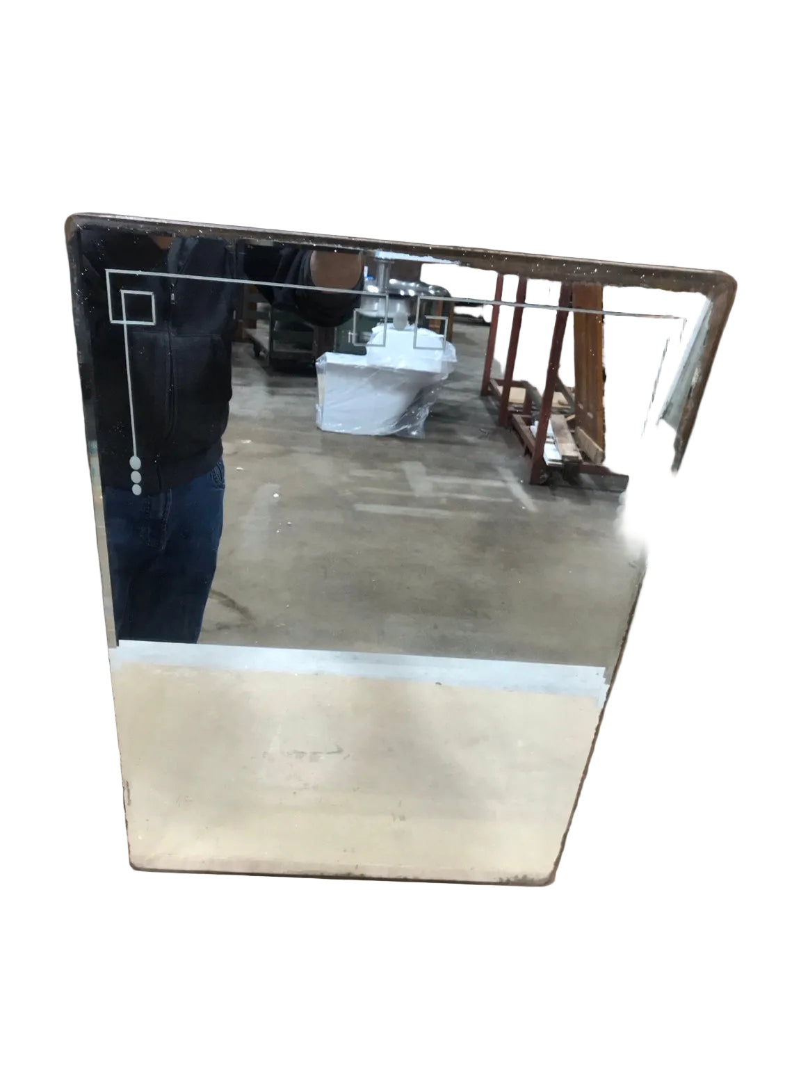 Vintage Art Deco Etched Vanity Mirror