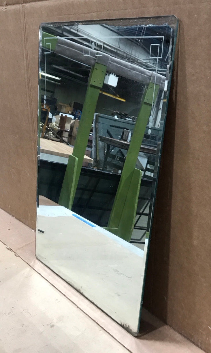 Vintage Art Deco Etched Vanity Mirror