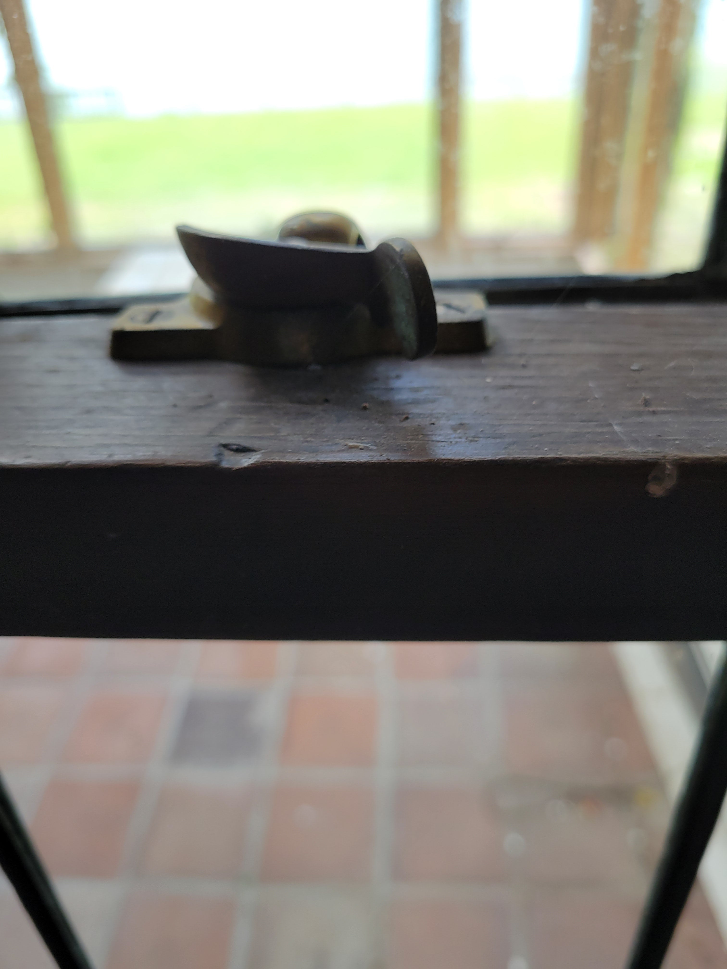1913 Leaded Glass Wood Window Assembly – Study North Elevation