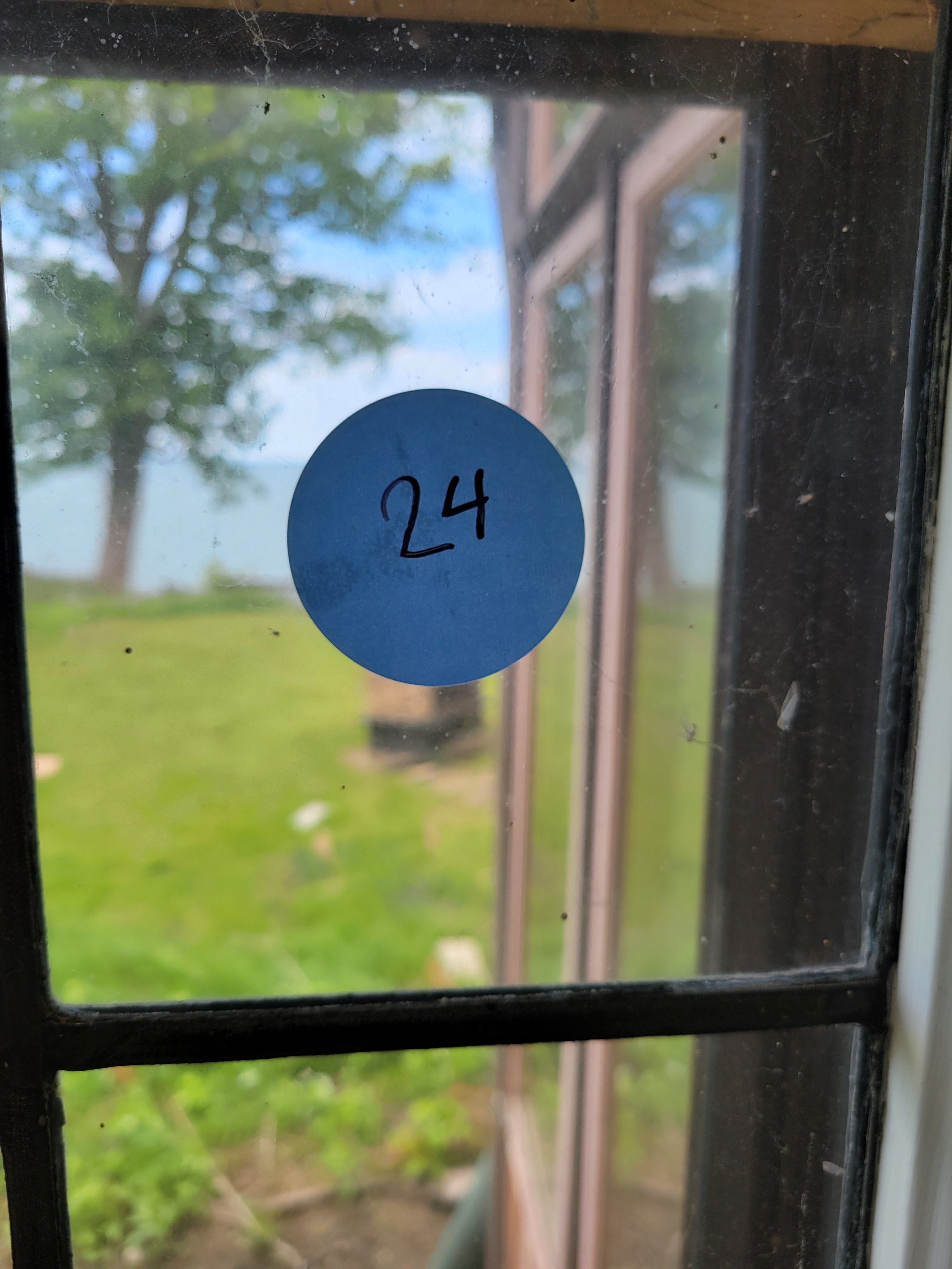 #24 Antique Leaded Glass Picture Window